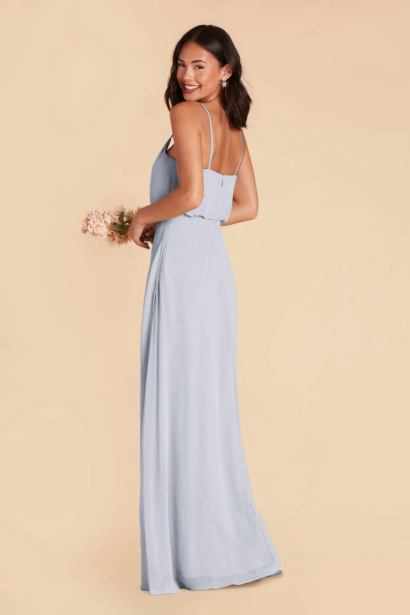 Gwennie Chiffon Dress - Ice Blue - Image 6
