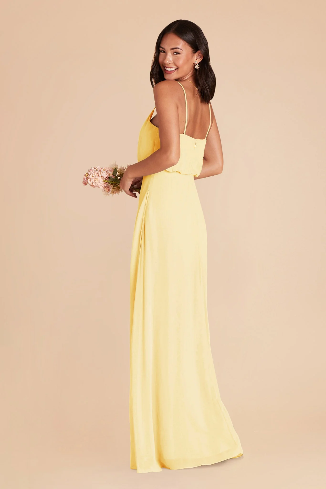 Gwennie Chiffon Dress - Lemon Sorbet - Image 5