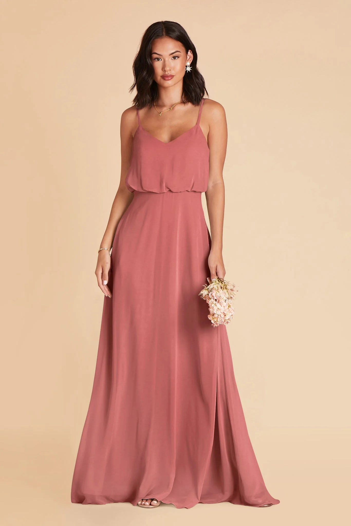 Gwennie Chiffon Dress - Mulberry - Image 3