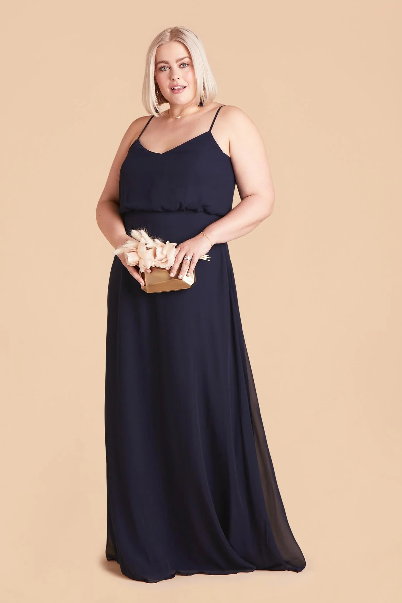 Gwennie Chiffon Dress - Navy - Image 2
