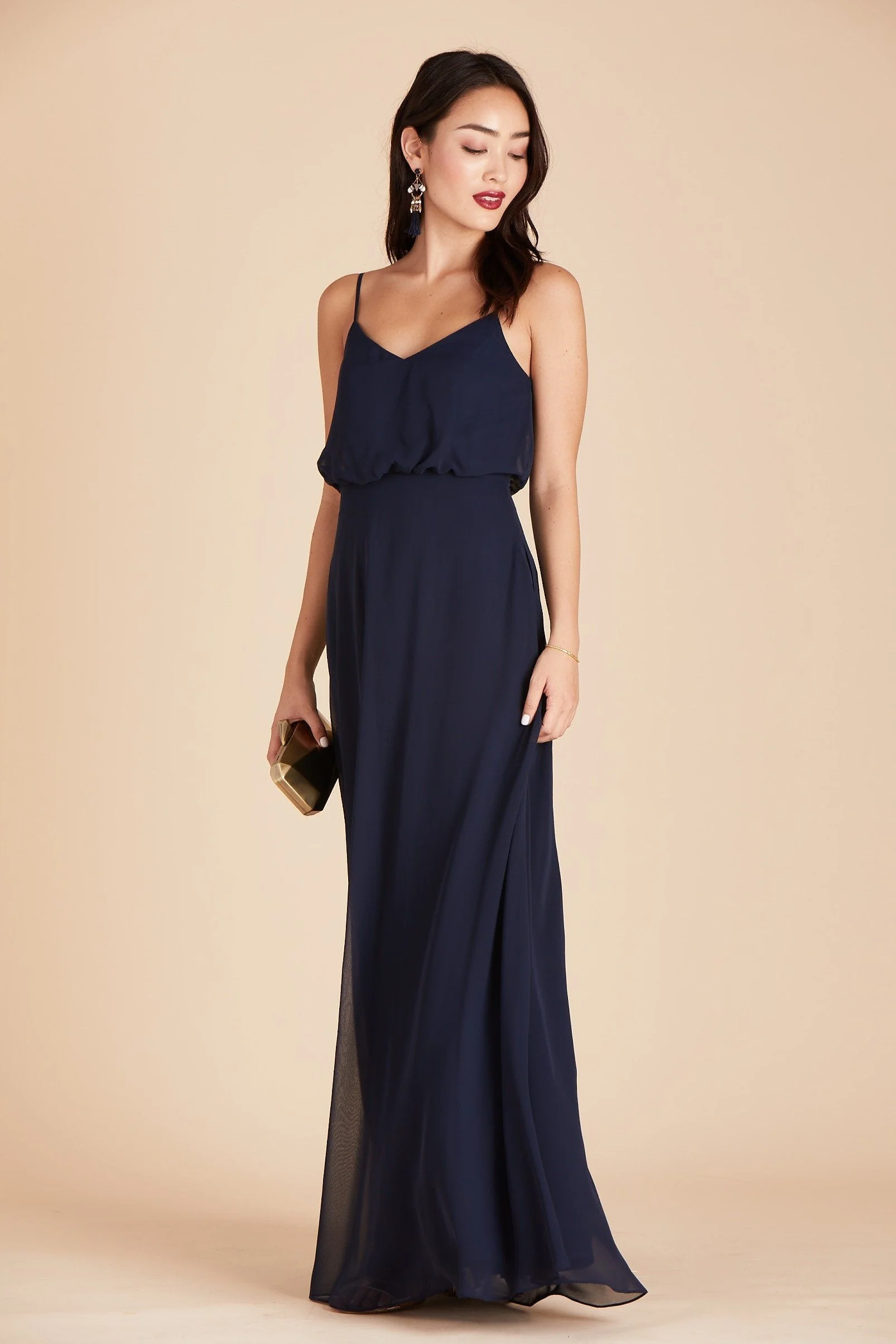 Gwennie Chiffon Dress - Navy - Image 4