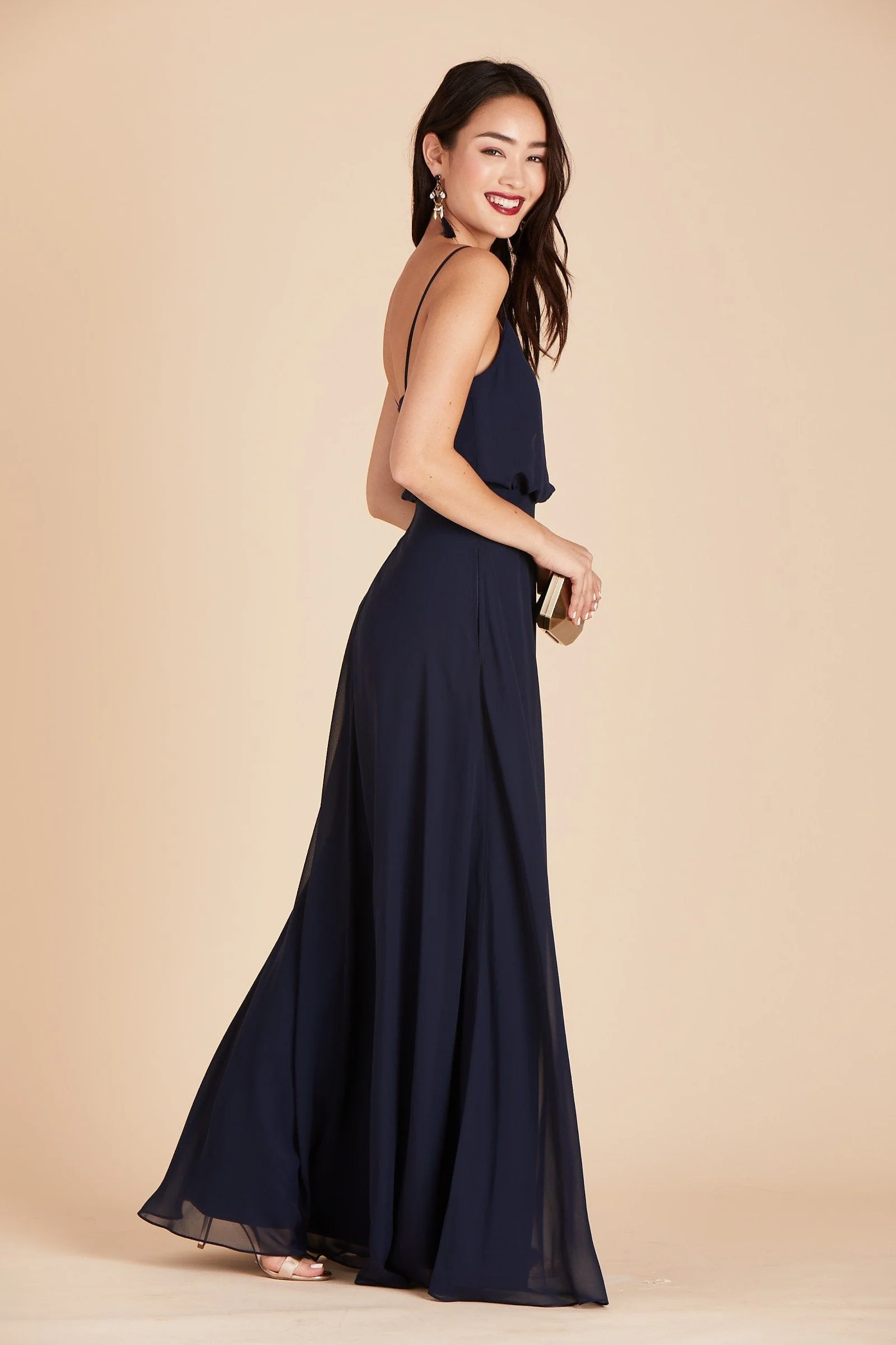 Gwennie Chiffon Dress - Navy - Image 7