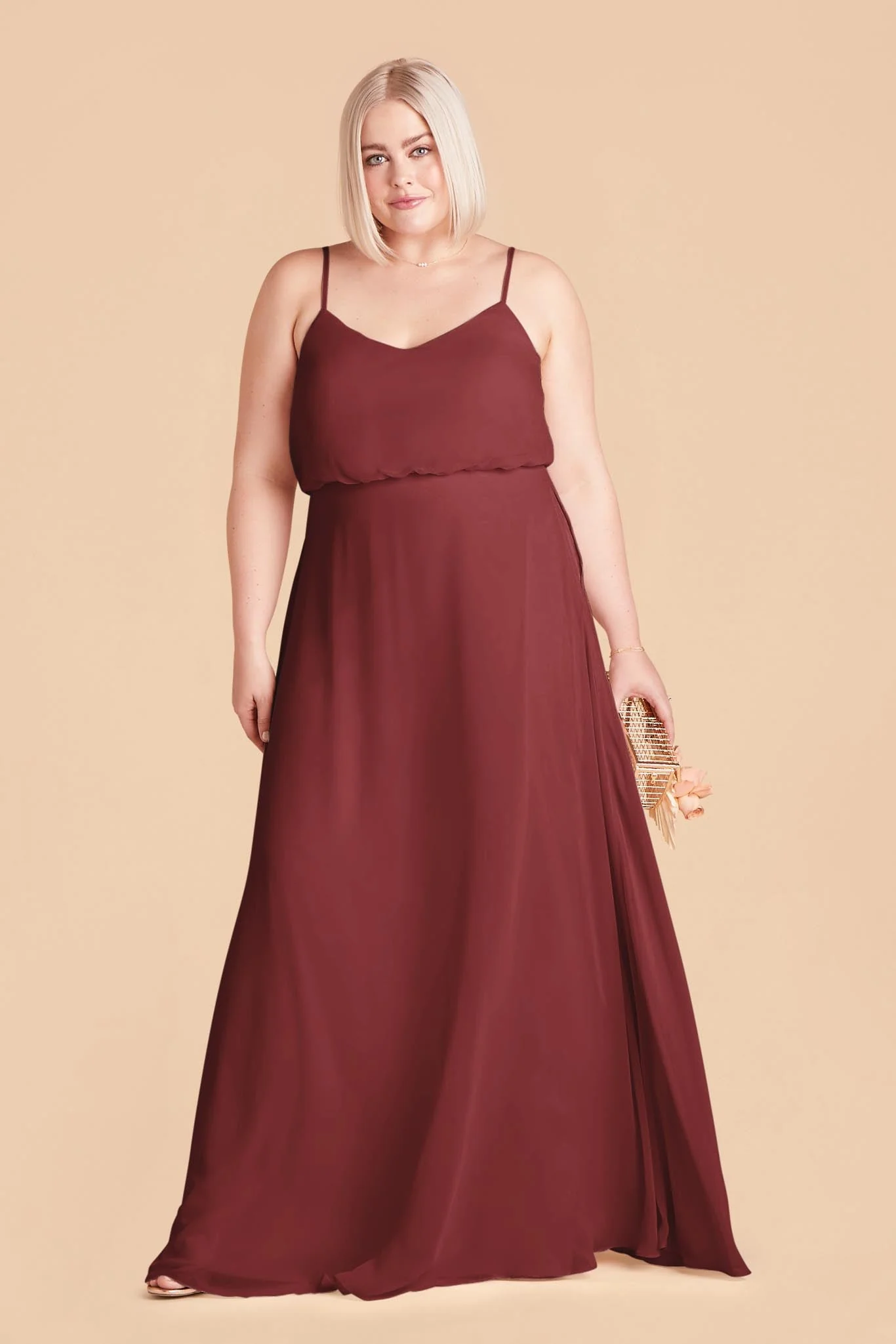 Gwennie Chiffon Dress - Rosewood - Image 2