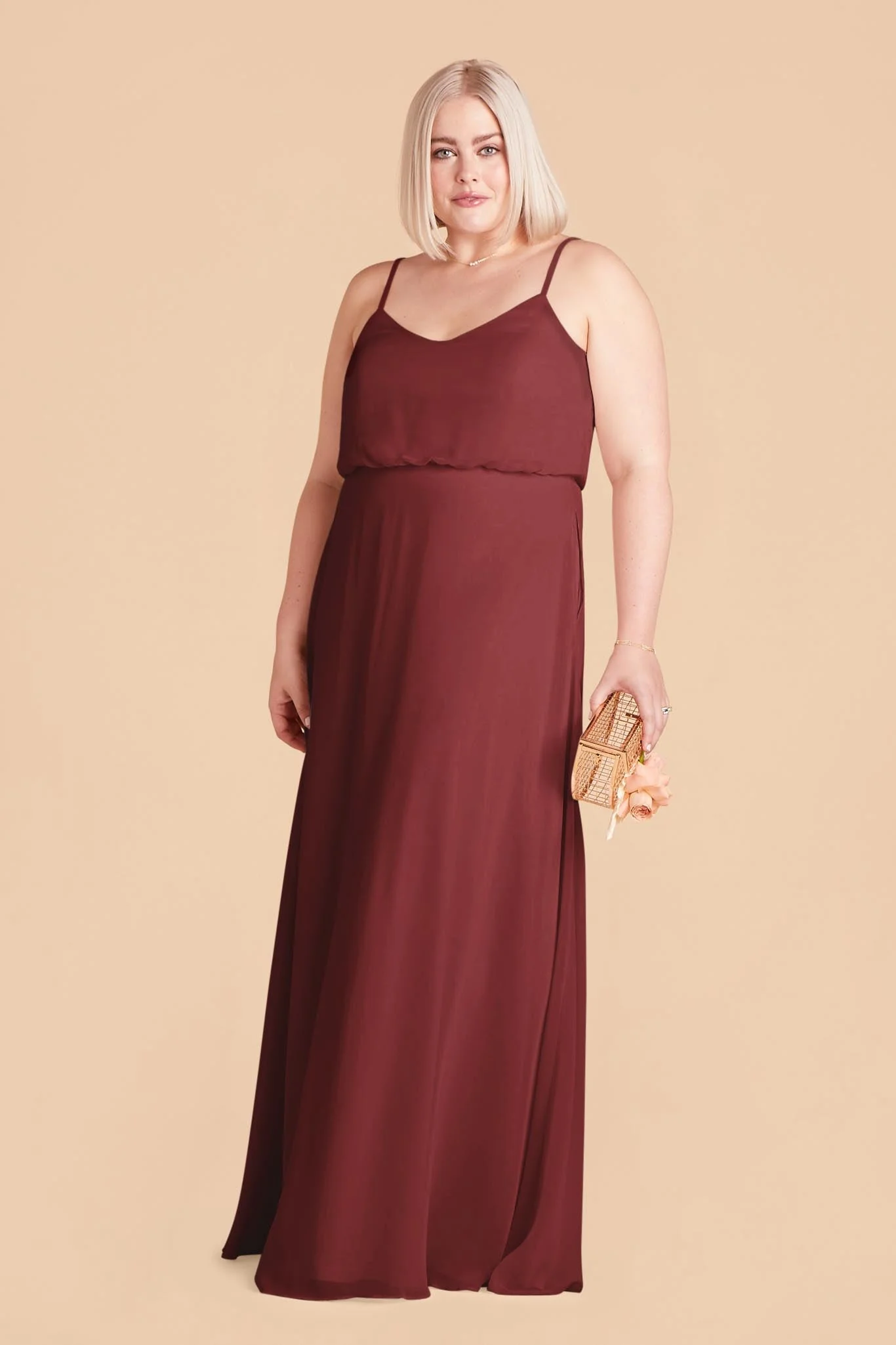Gwennie Chiffon Dress - Rosewood - Image 6