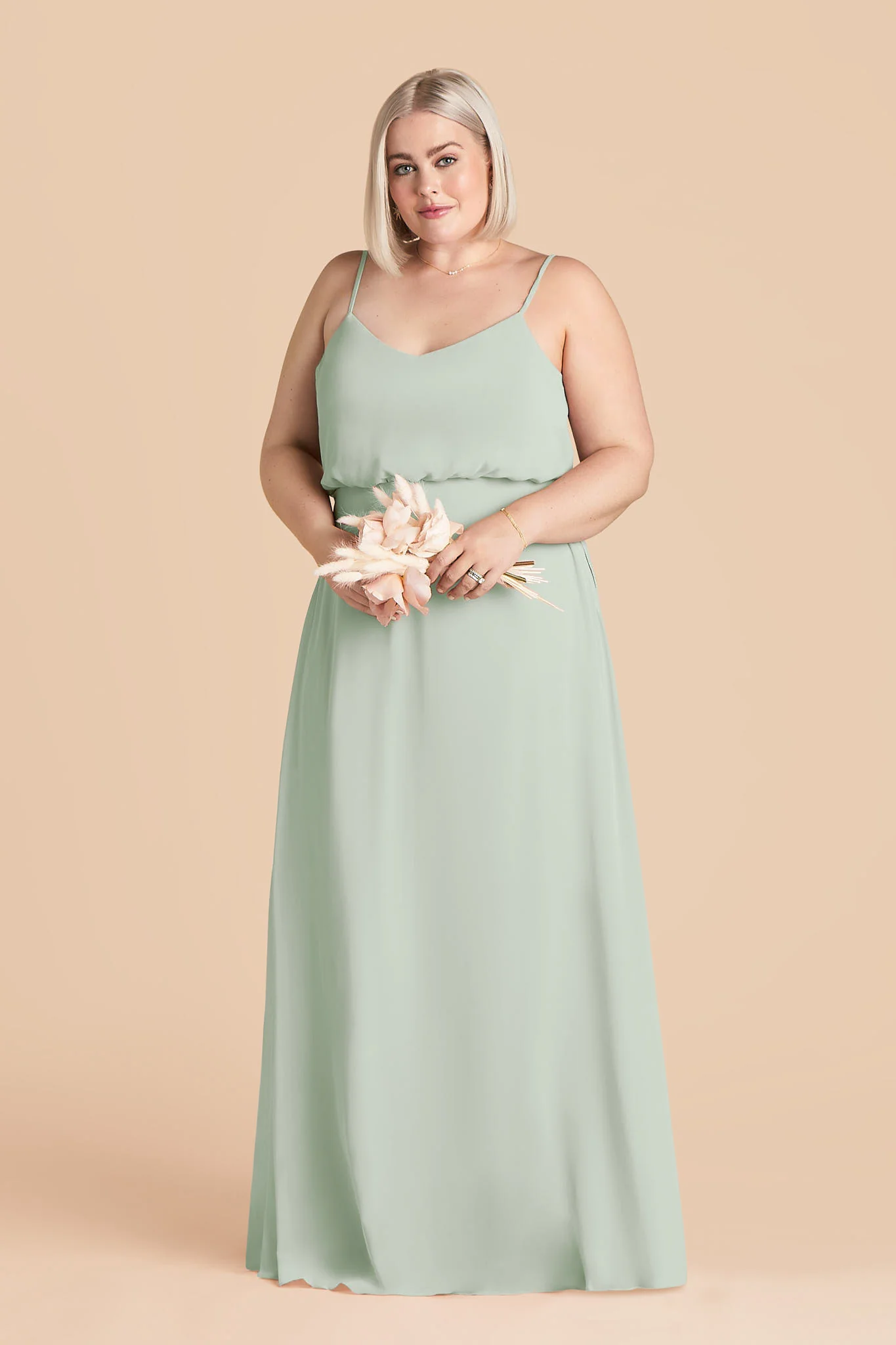 Gwennie Chiffon Dress - Sage - Image 2