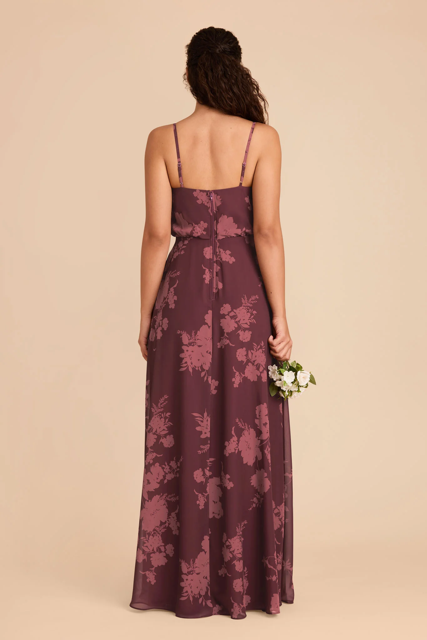 Gwennie Chiffon Dress - Sangria Whimsical Blooms - Image 5
