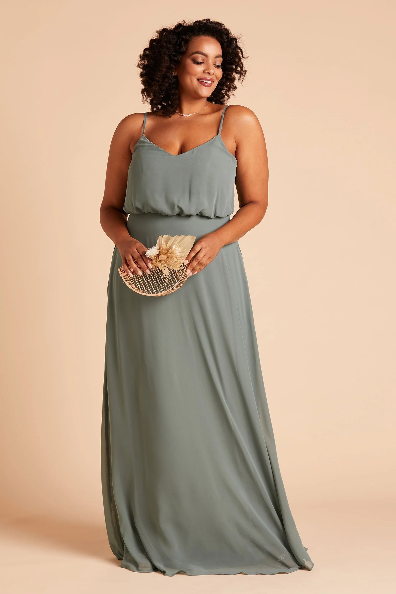 Gwennie Chiffon Dress - Sea Glass - Image 8