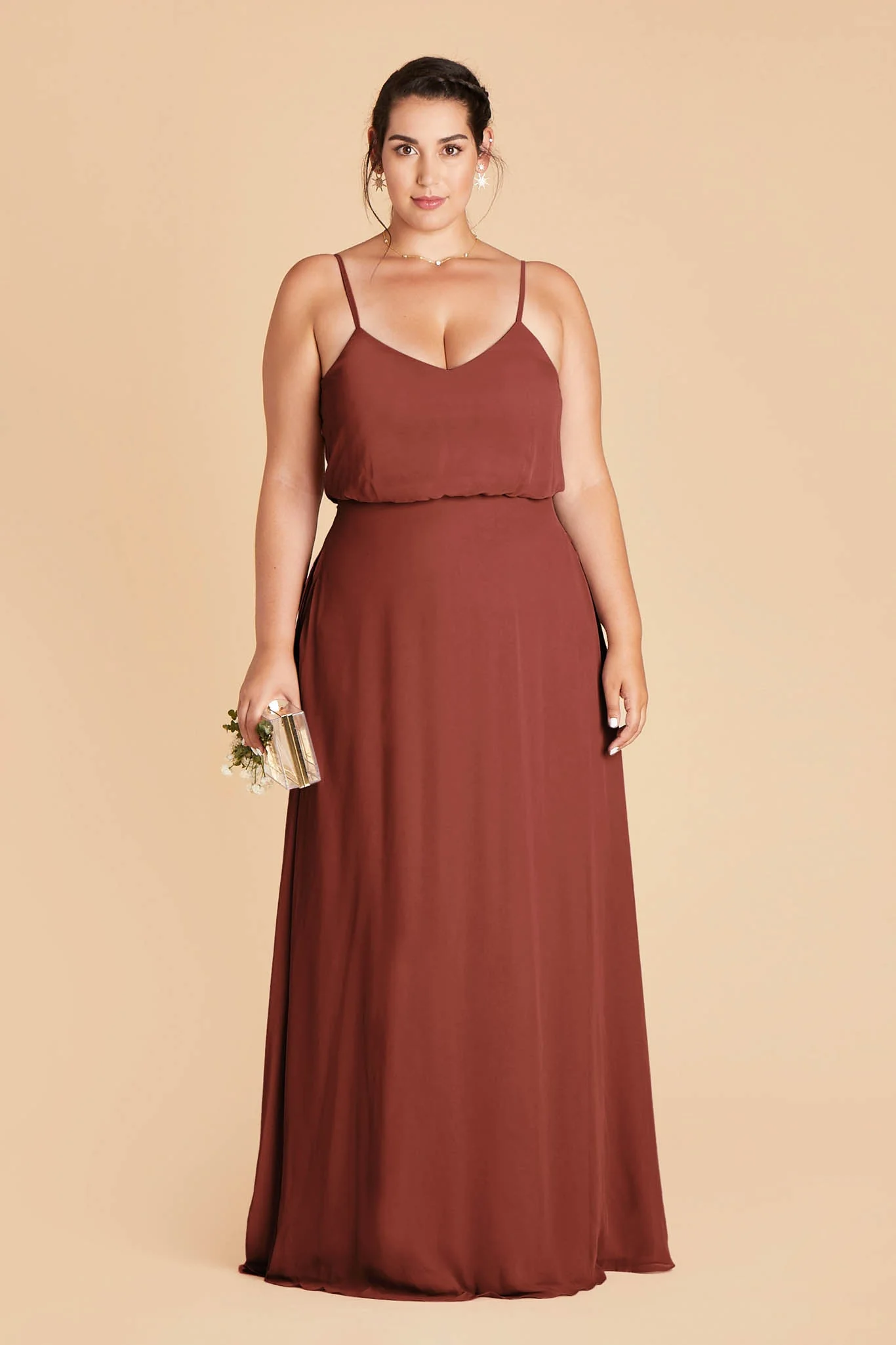 Gwennie Chiffon Dress - Spice - Image 2