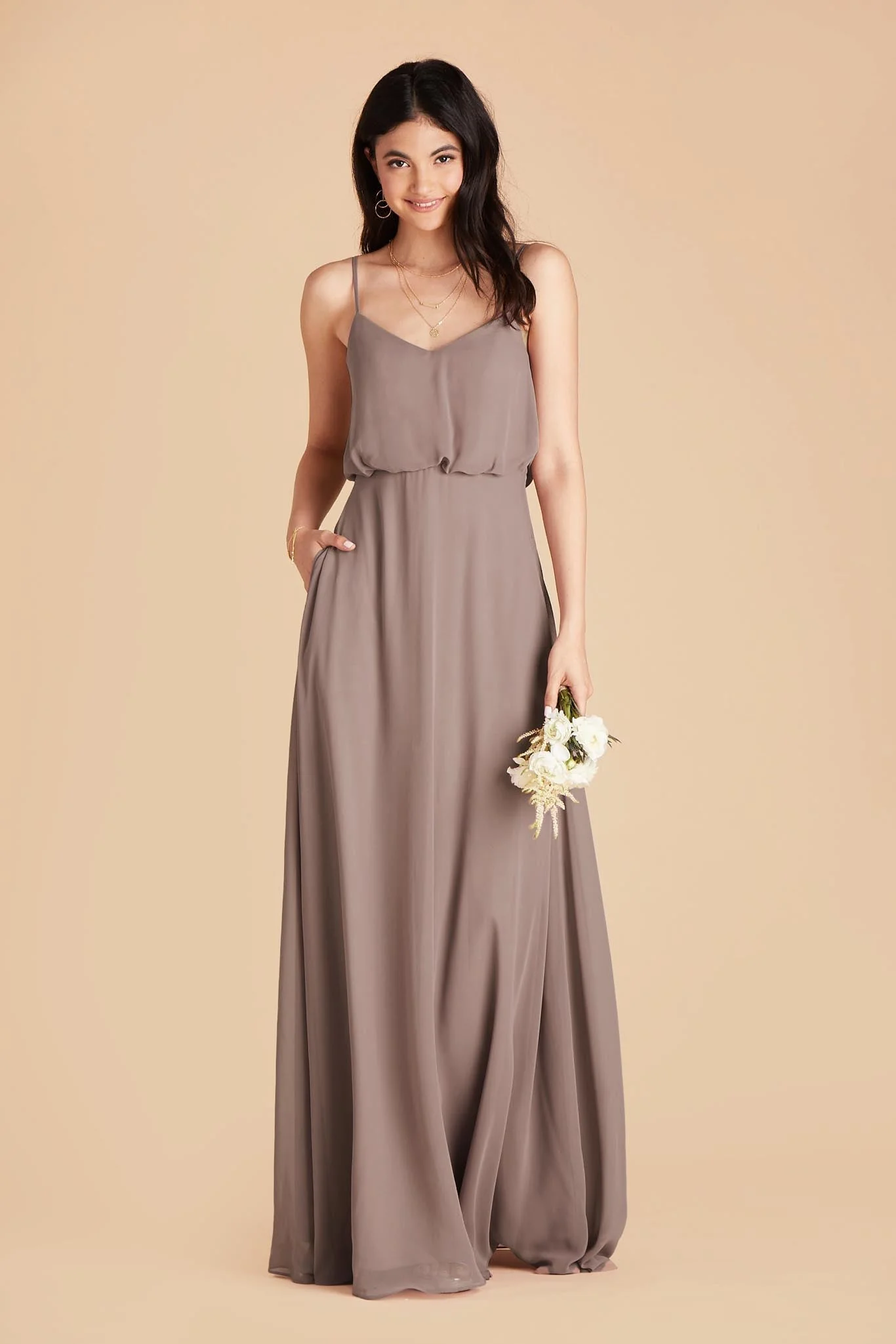 Gwennie Chiffon Dress - Toffee - Image 4