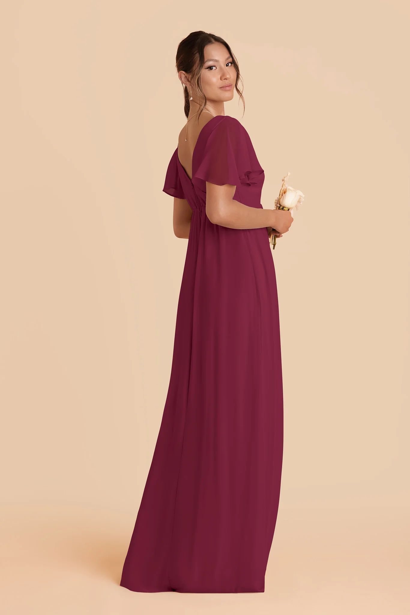 Hannah Chiffon Dress - Berry - Image 3