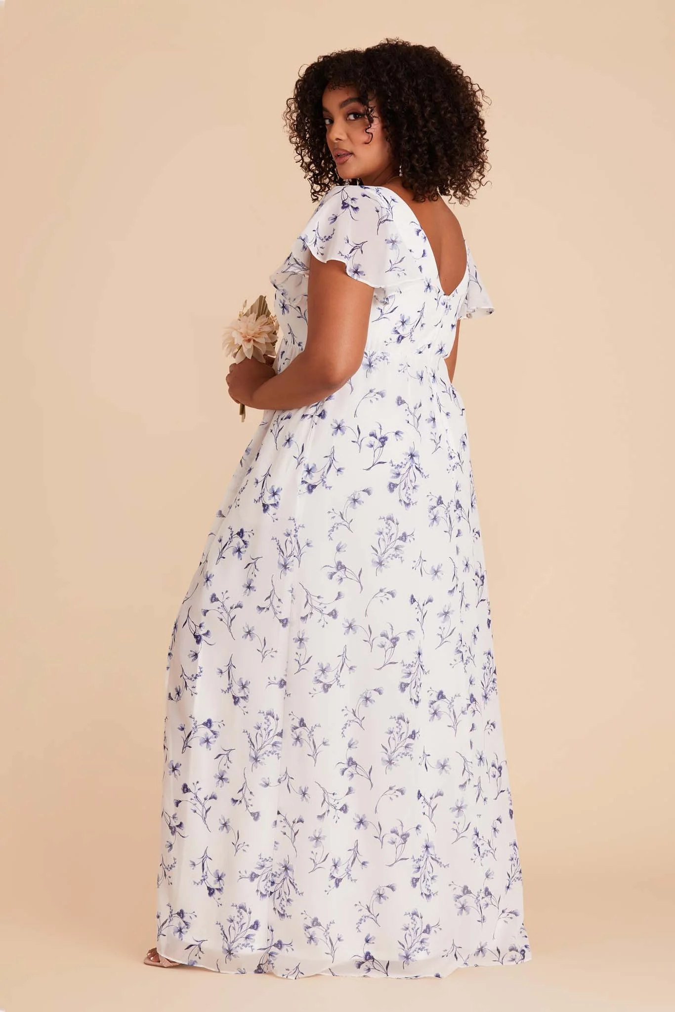 Hannah Chiffon Dress - Blue Le Fleur - Image 8