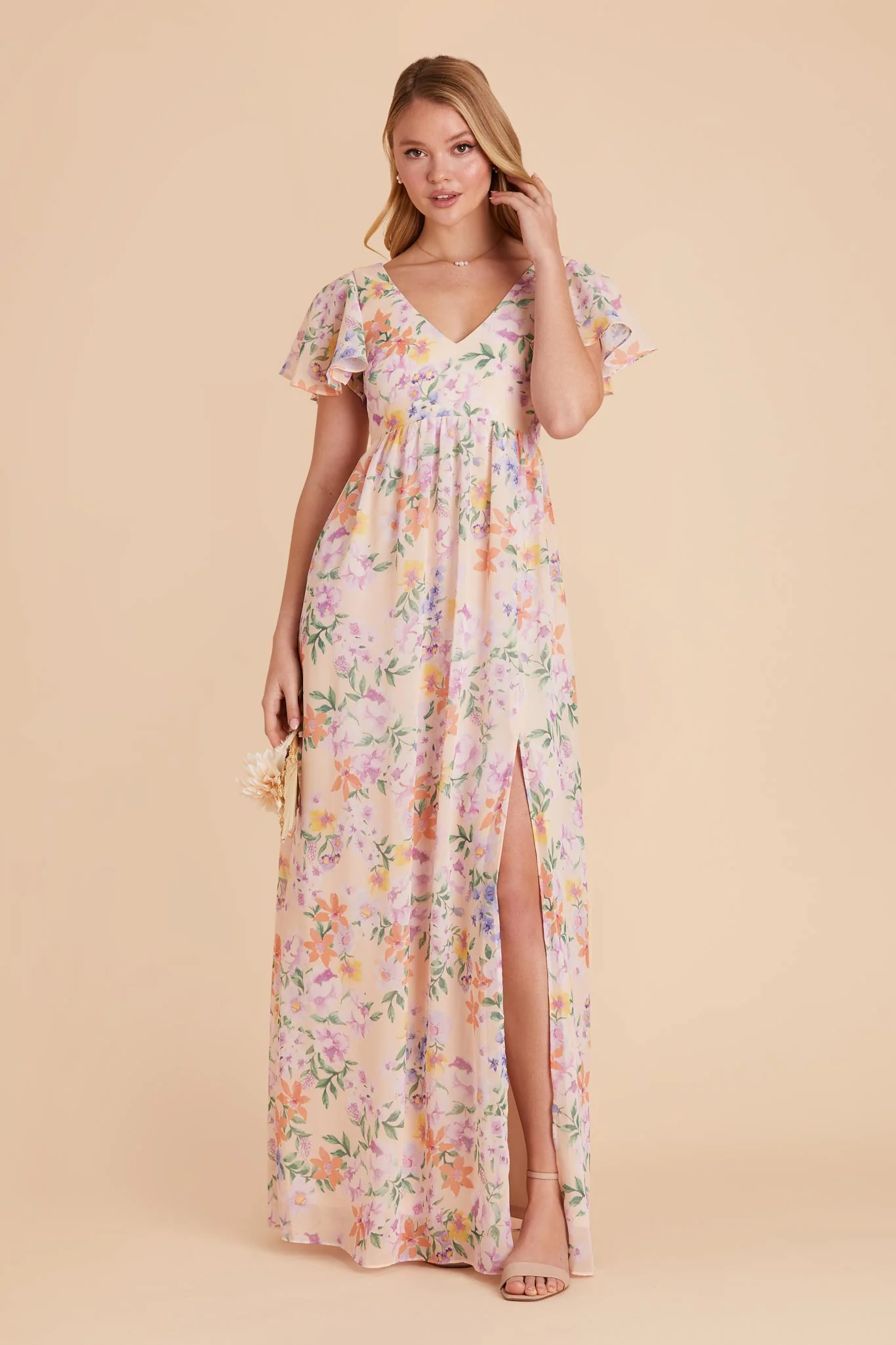 Hannah Chiffon Dress - Botanical Blooms - Image 6