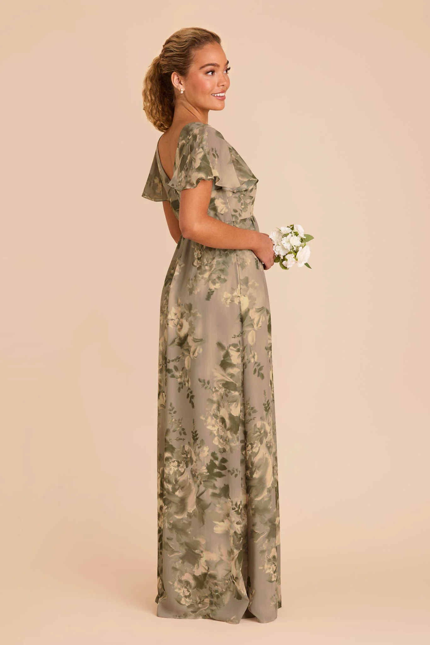Hannah Chiffon Dress - Doe Painted Botanics - Image 4