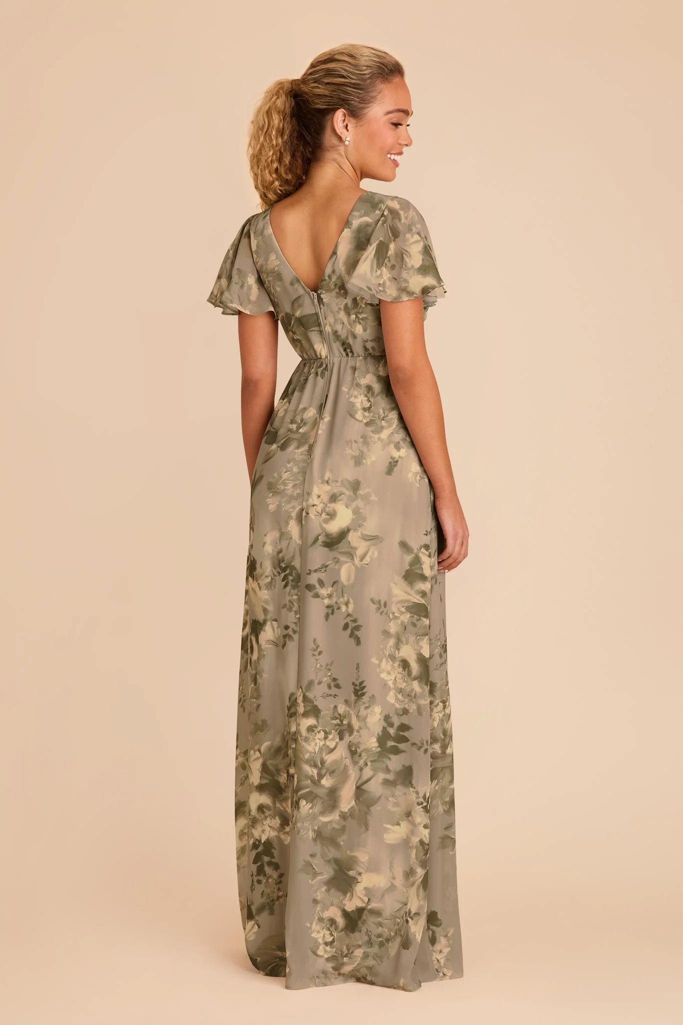Hannah Chiffon Dress - Doe Painted Botanics - Image 5