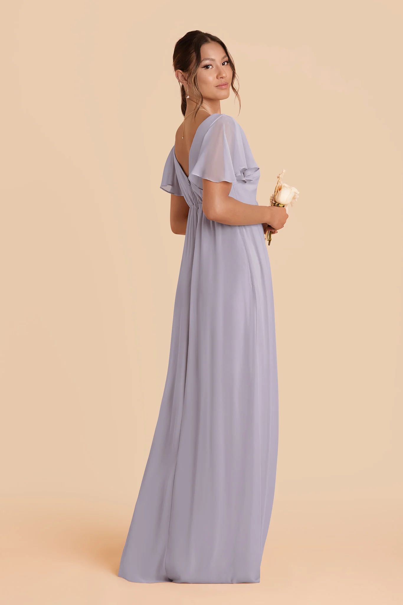 Hannah Chiffon Dress - Dusty Lilac - Image 3