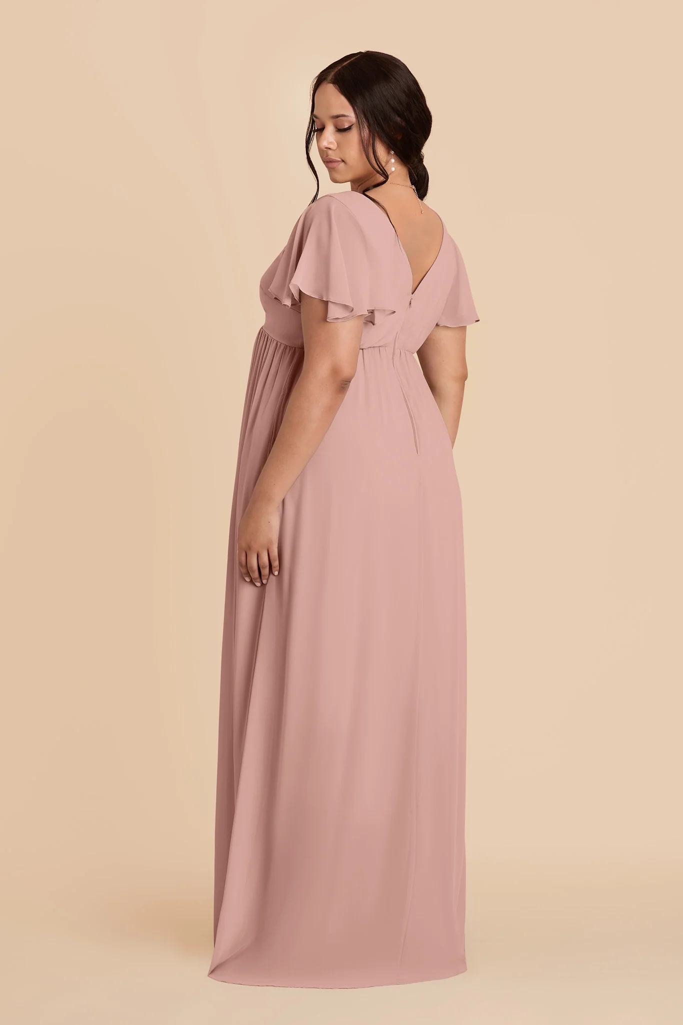 Hannah Chiffon Dress - English Rose - Image 4