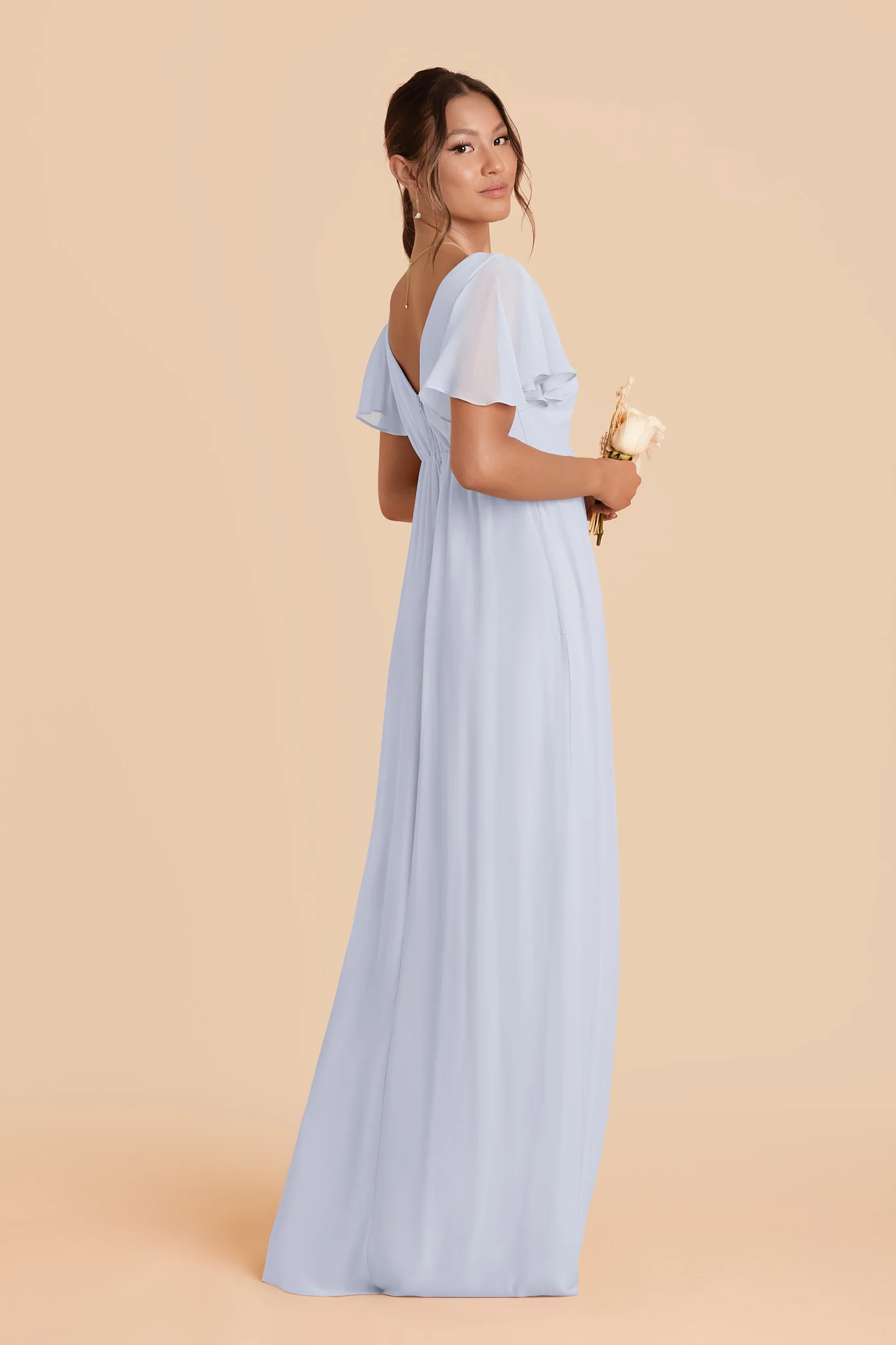 Hannah Chiffon Dress - Ice Blue - Image 3