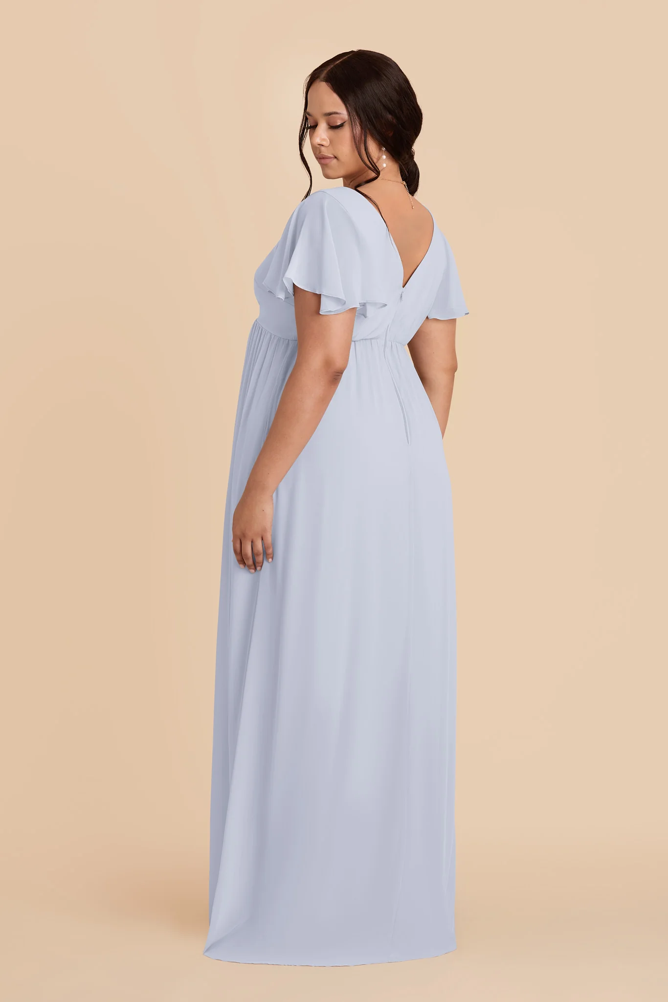 Hannah Chiffon Dress - Ice Blue - Image 4