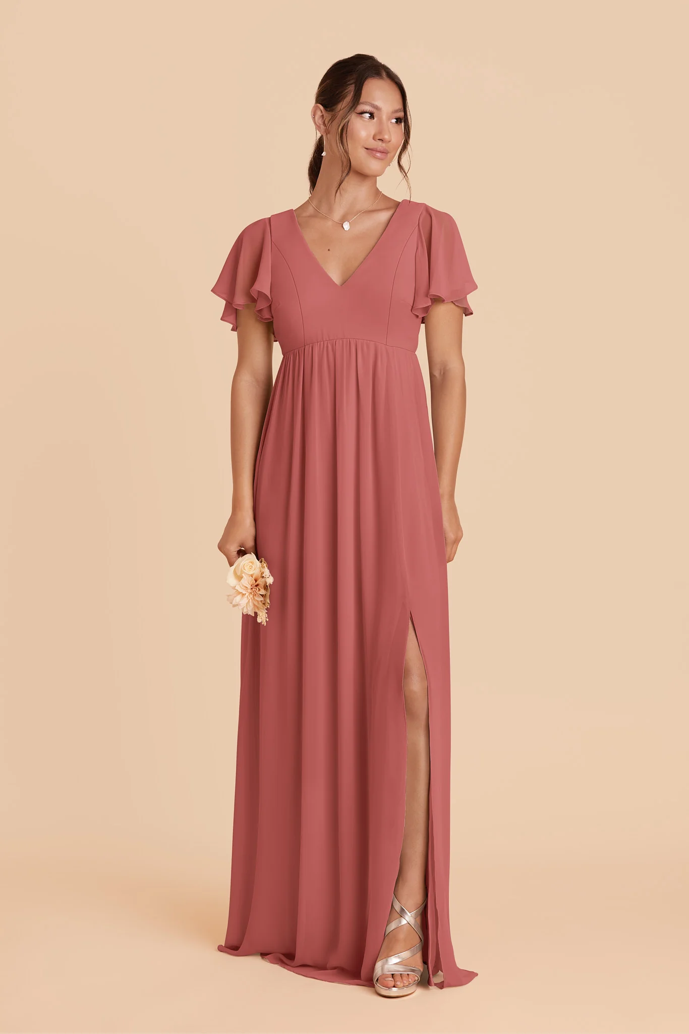 Hannah Chiffon Dress - Mulberry