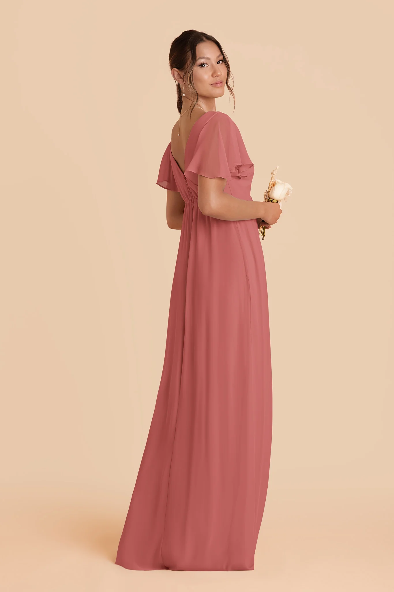 Hannah Chiffon Dress - Mulberry - Image 3