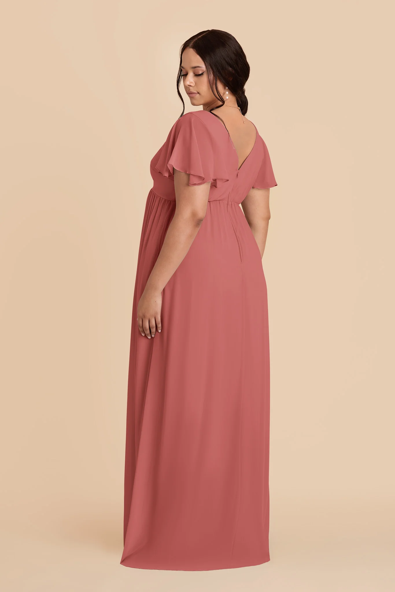 Hannah Chiffon Dress - Mulberry - Image 4