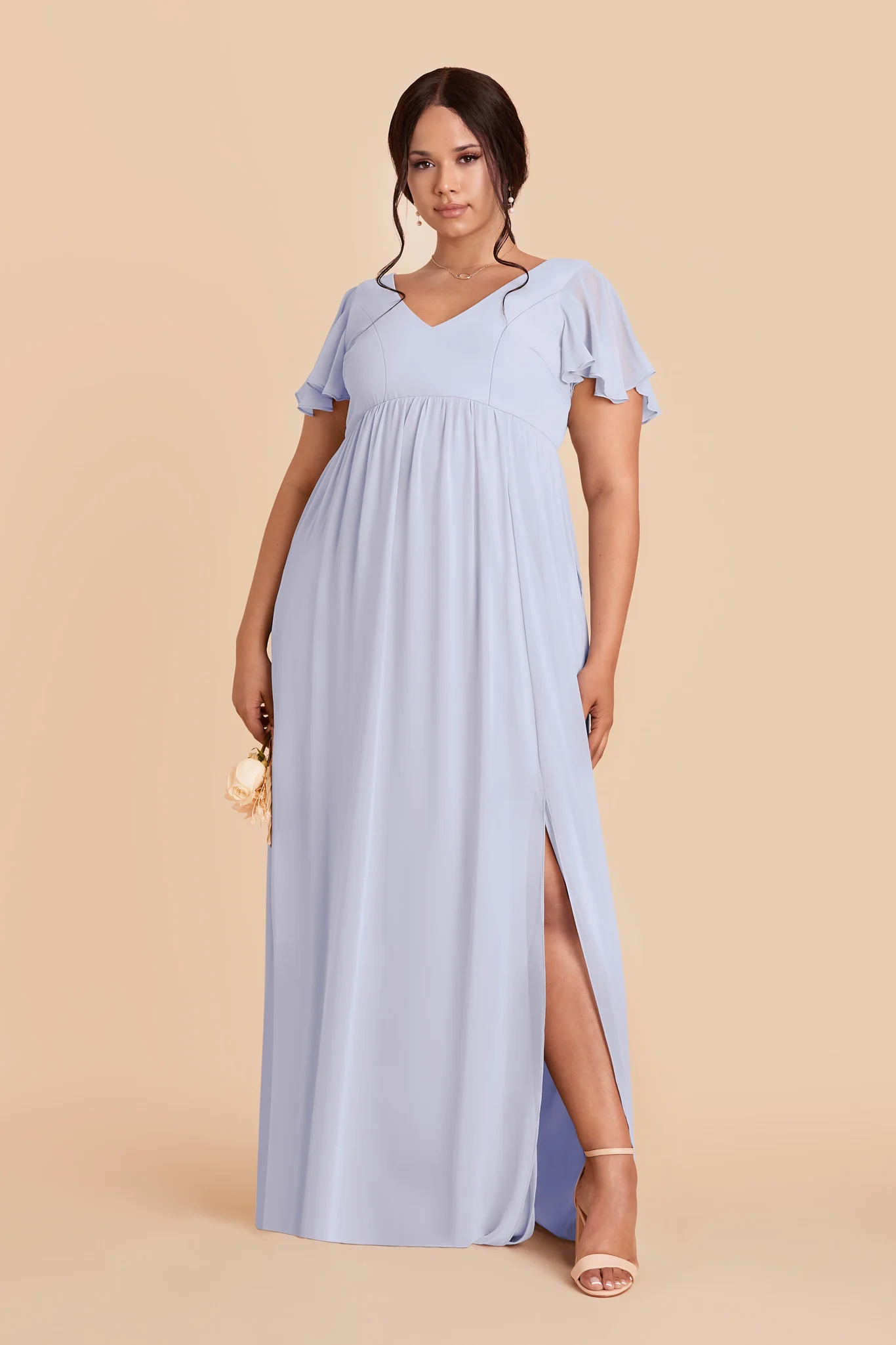 Hannah Chiffon Dress - Periwinkle Blue - Image 2