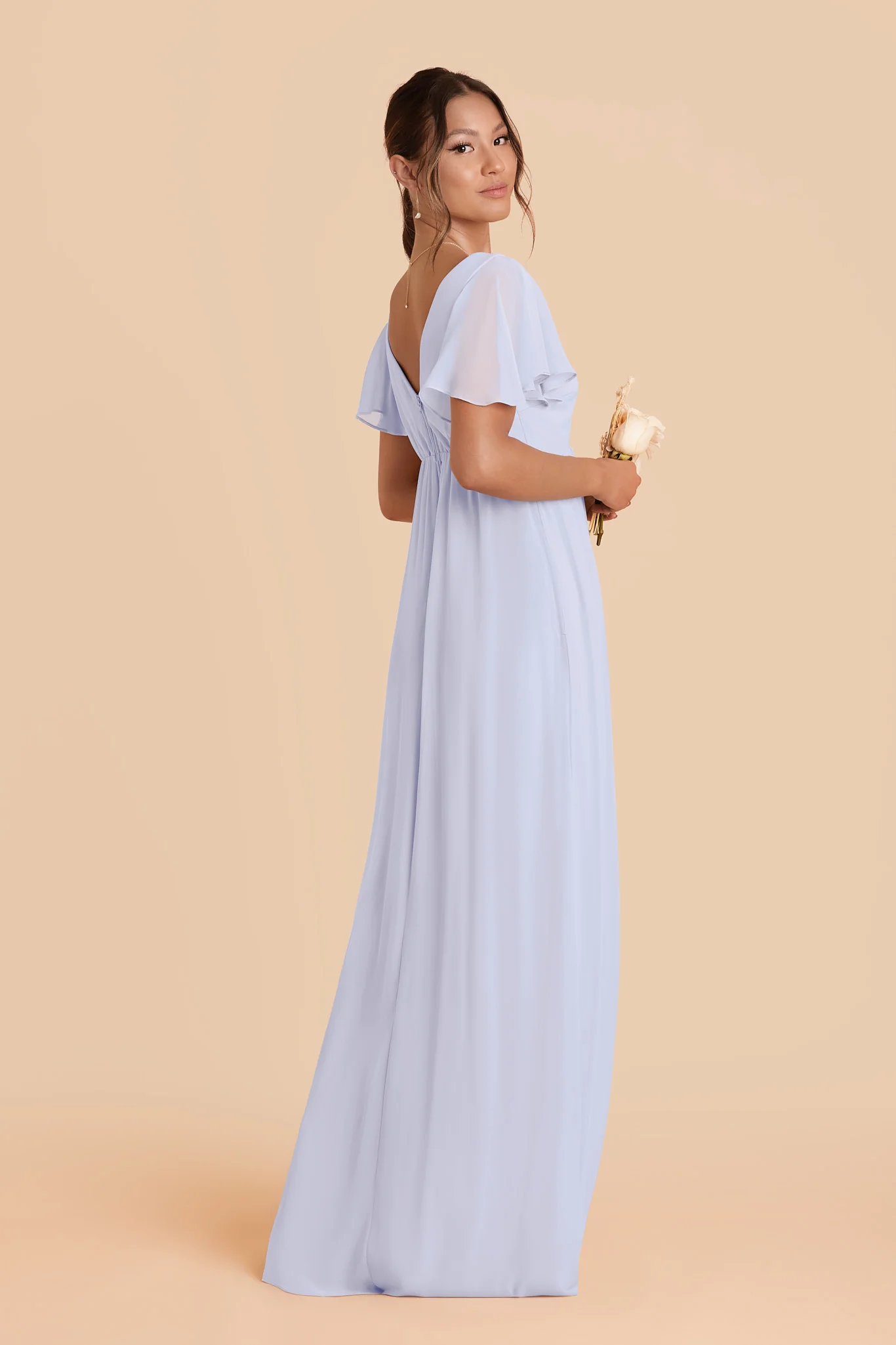 Hannah Chiffon Dress - Periwinkle Blue - Image 3
