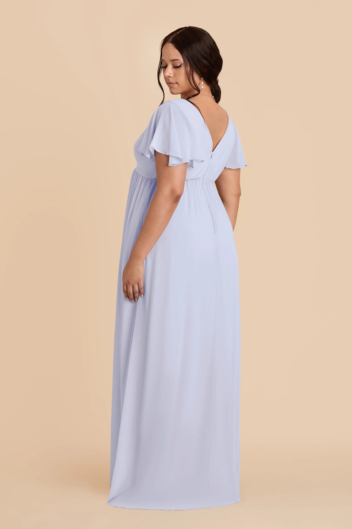Hannah Chiffon Dress - Periwinkle Blue - Image 4