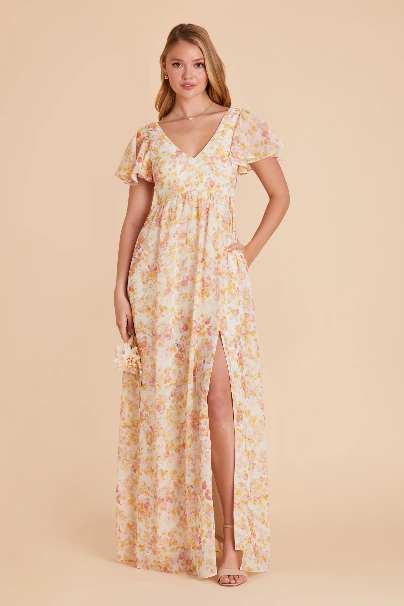 Hannah Chiffon Dress - Pressed Floral - Image 10