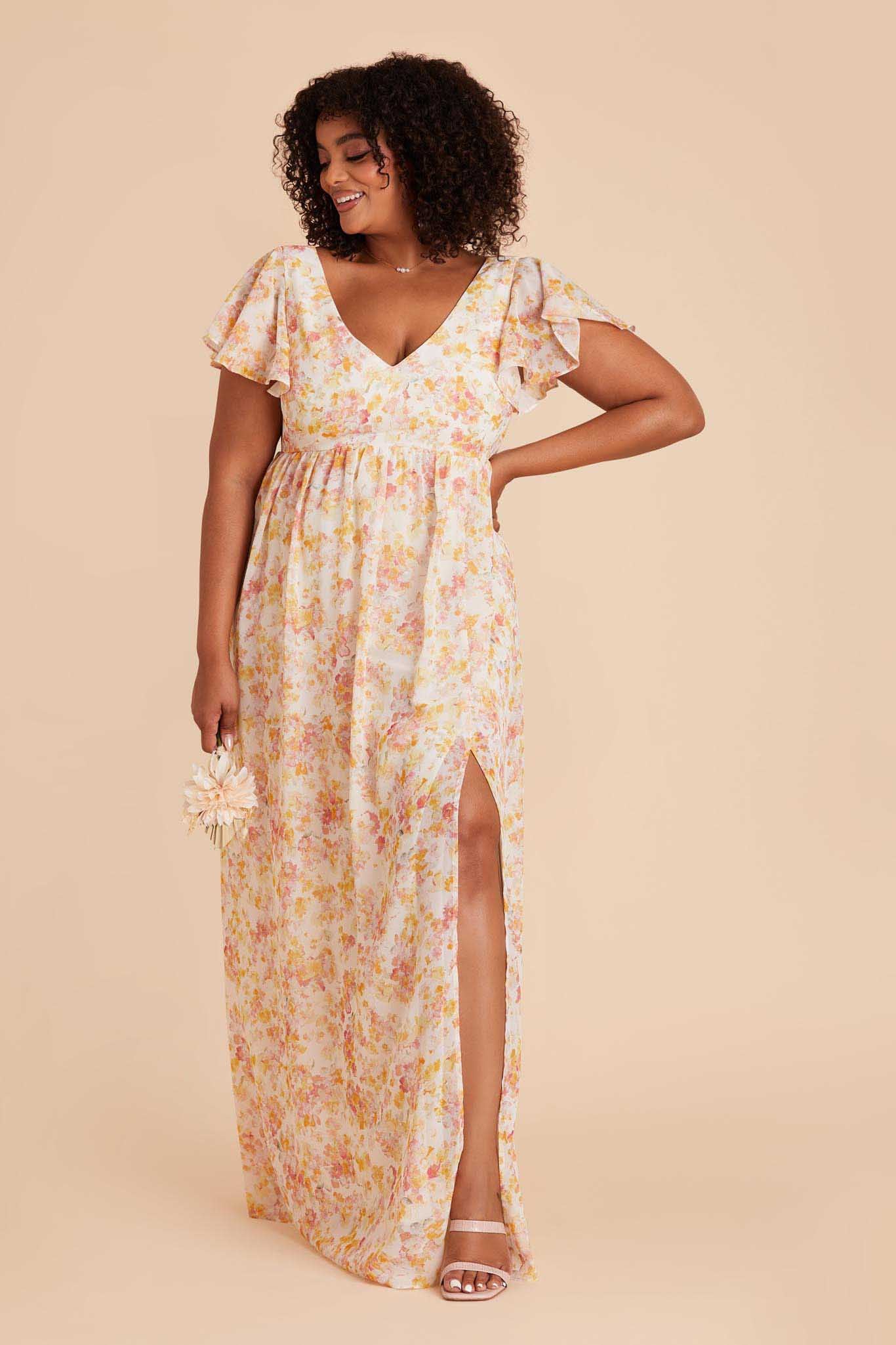 Hannah Chiffon Dress - Pressed Floral - Image 14