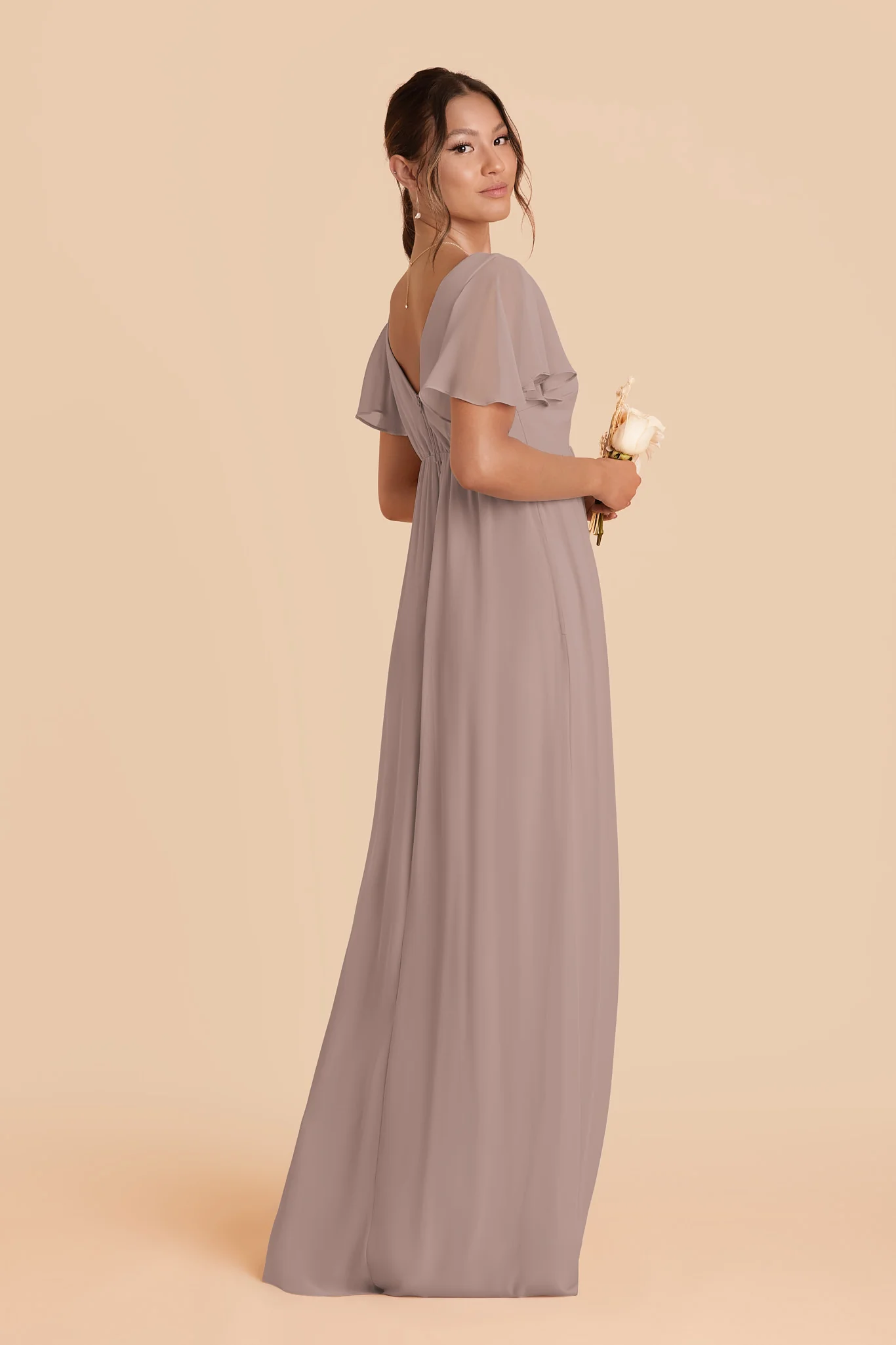 Hannah Chiffon Dress - Toffee - Image 3