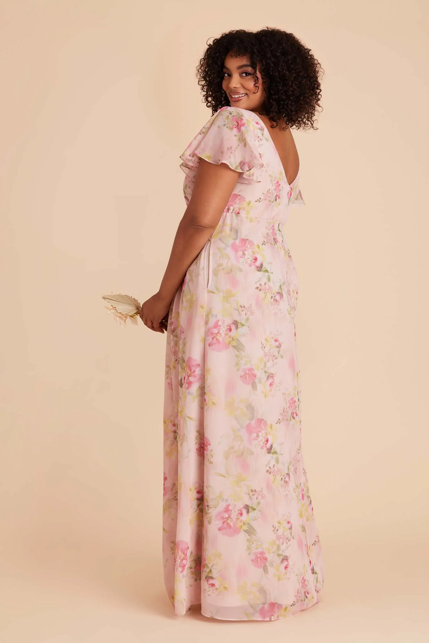 Hannah Chiffon Dress - Vintage Pink Floral - Image 11