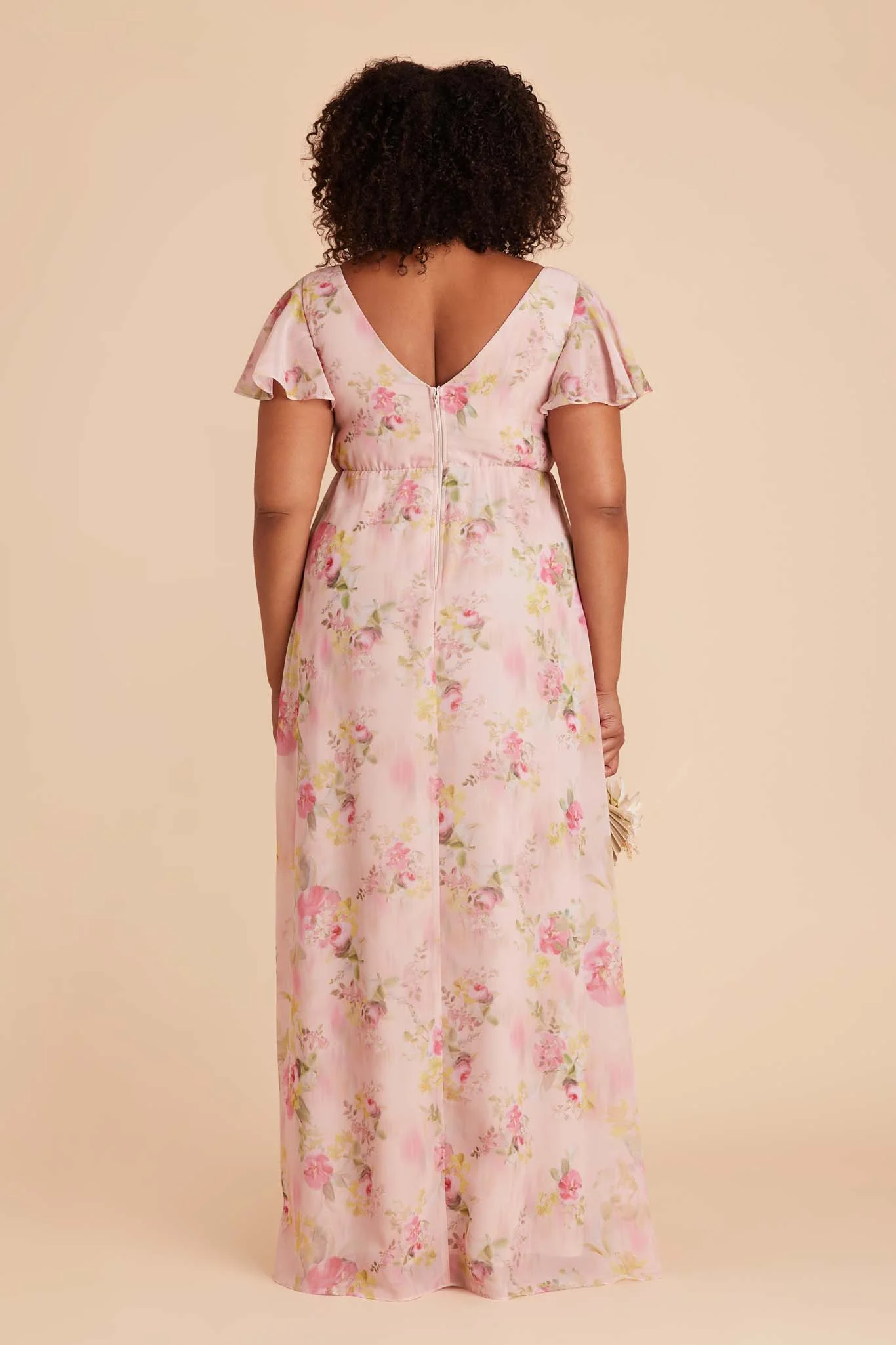 Hannah Chiffon Dress - Vintage Pink Floral - Image 12