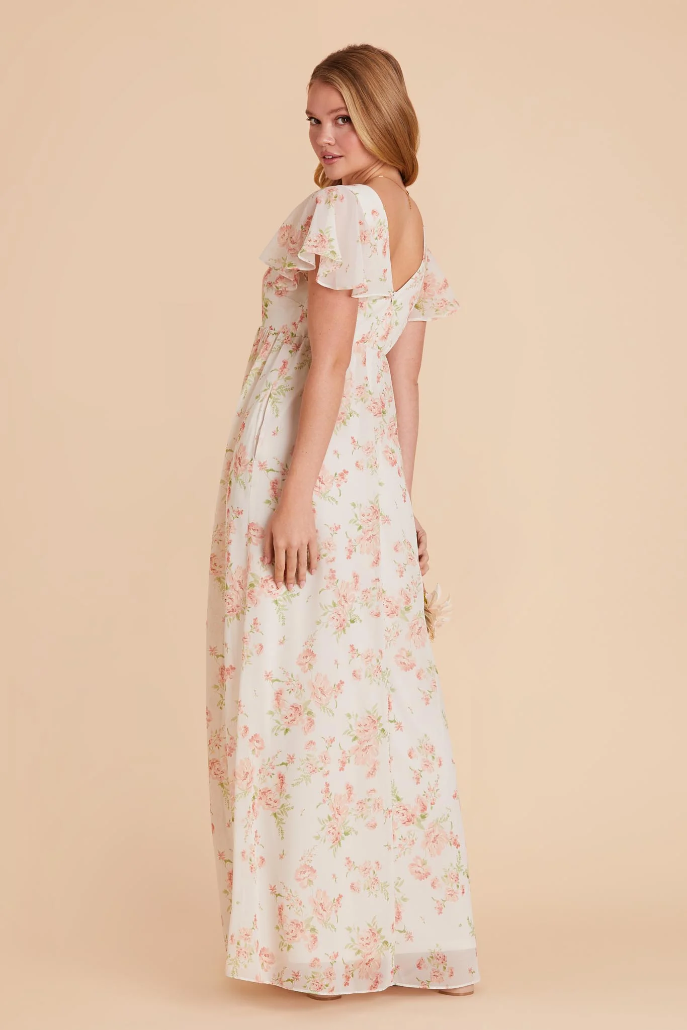 Hannah Chiffon Dress - Whimsical Blooms - Image 2