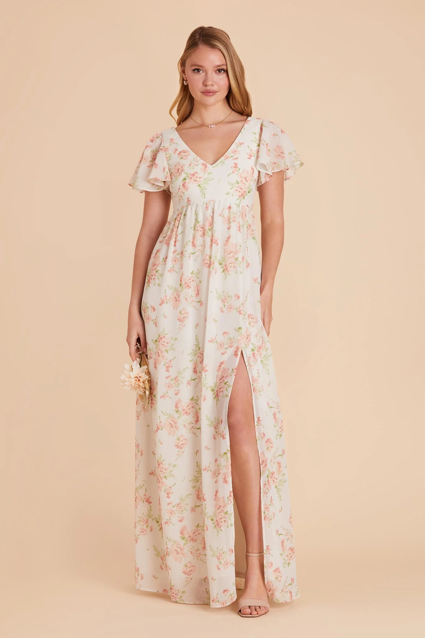 Hannah Chiffon Dress - Whimsical Blooms - Image 4