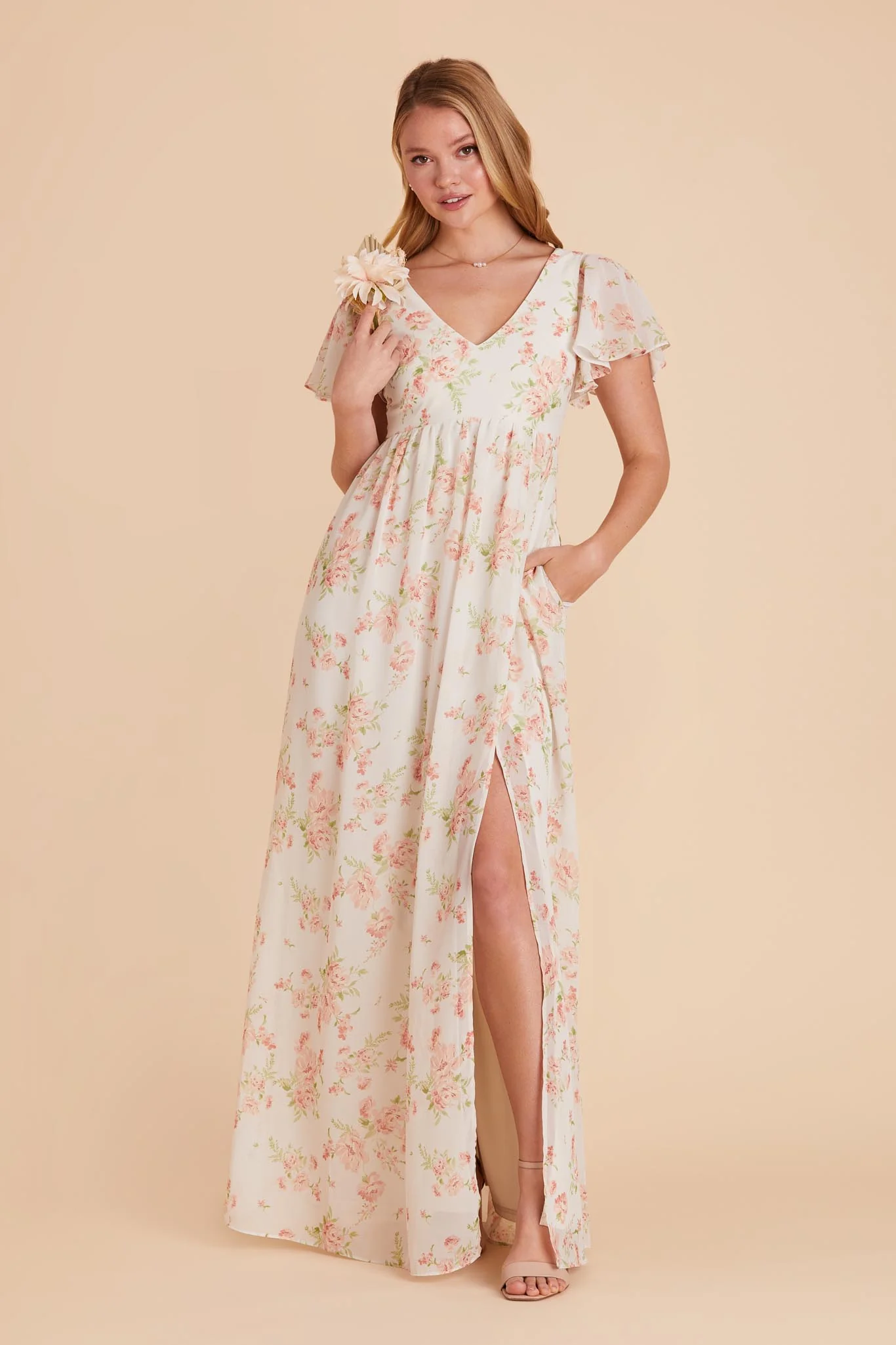 Hannah Chiffon Dress - Whimsical Blooms - Image 7