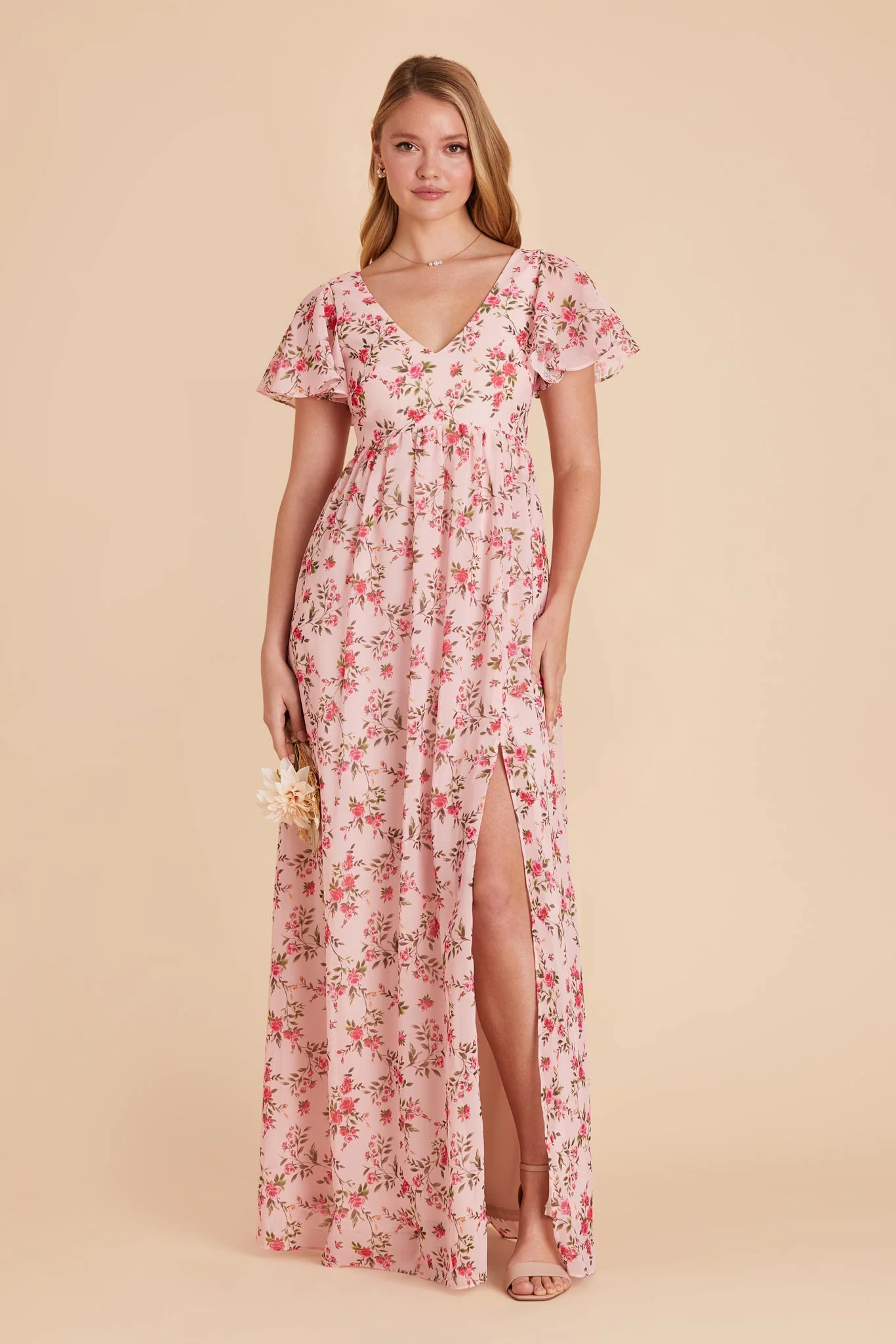 Hannah Chiffon Dress - Wild Rose Garden - Image 4