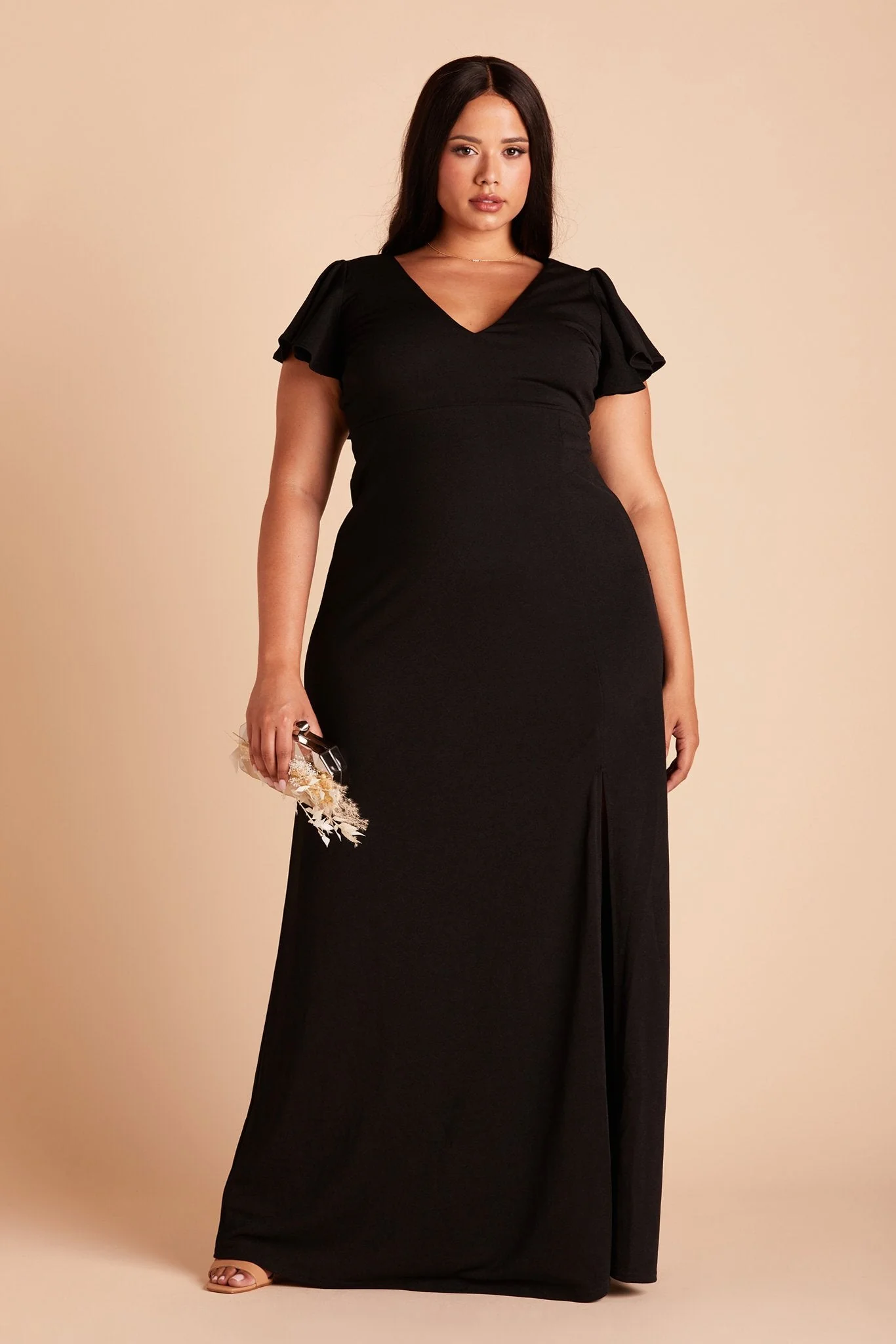 Hannah Crepe Dress - Black - Image 10