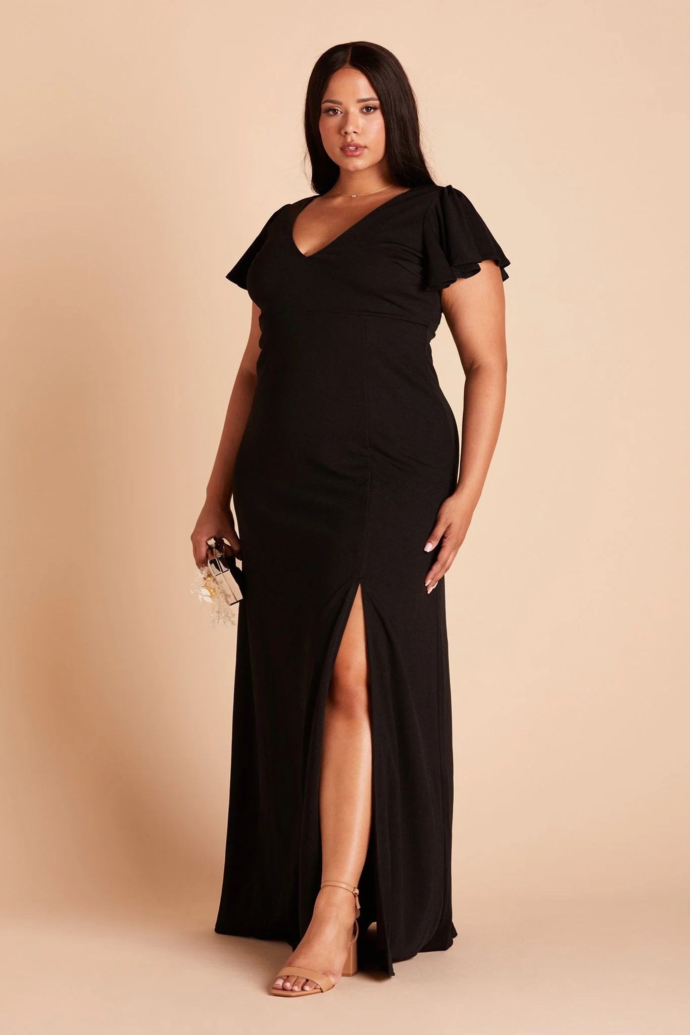 Hannah Crepe Dress - Black - Image 12