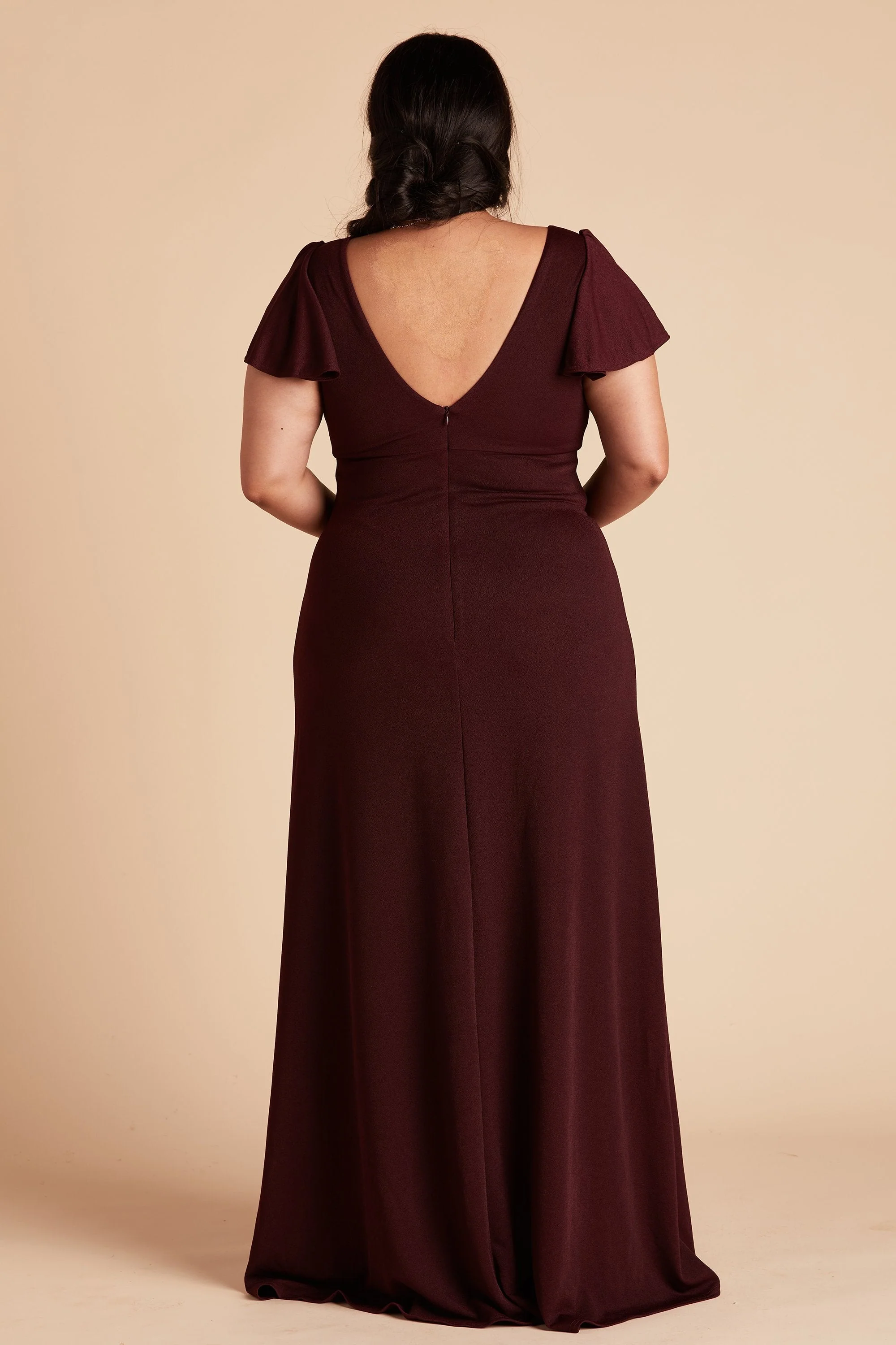 Hannah Crepe Dress - Cabernet - Image 10