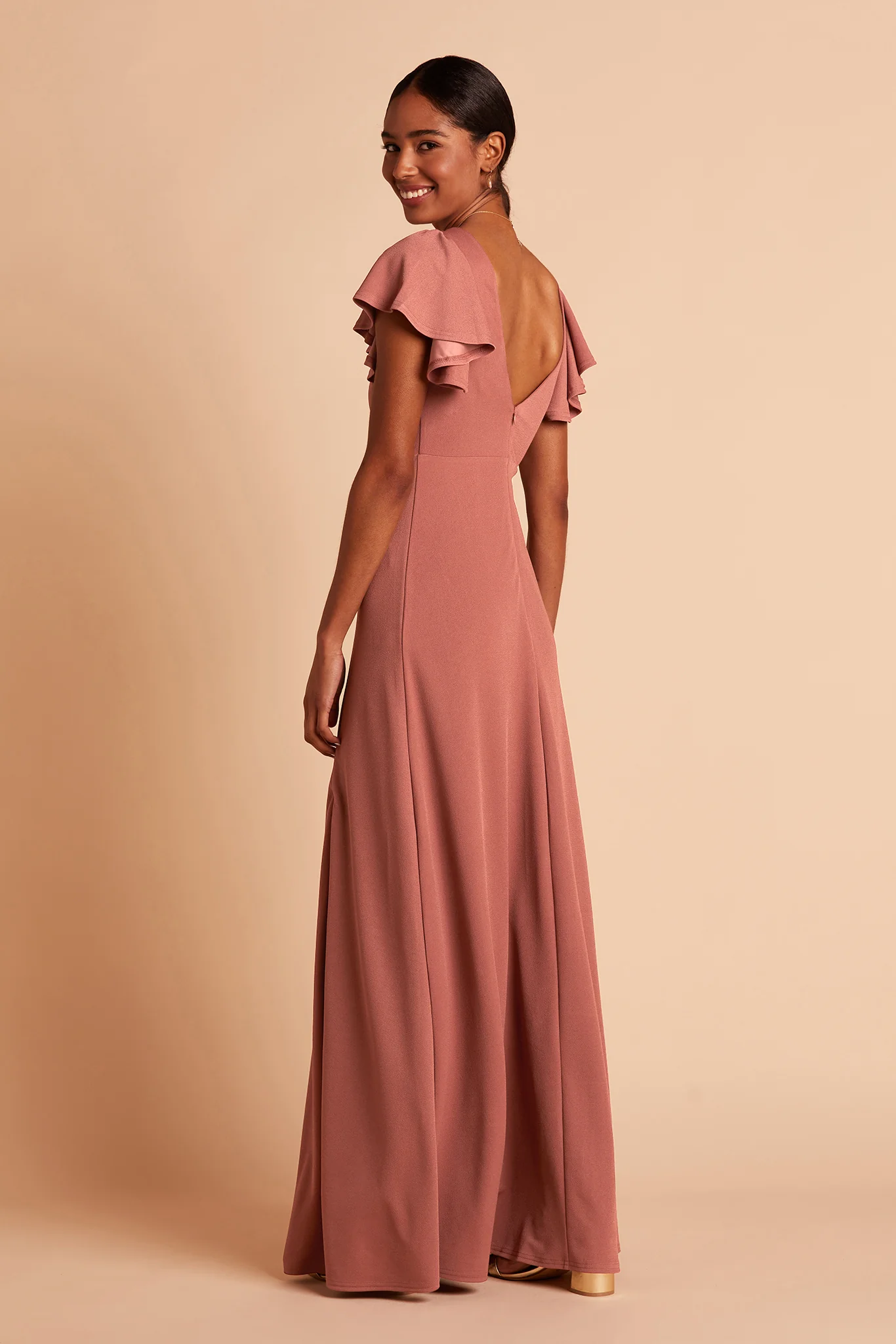 Hannah Crepe Dress - Desert Rose - Image 3