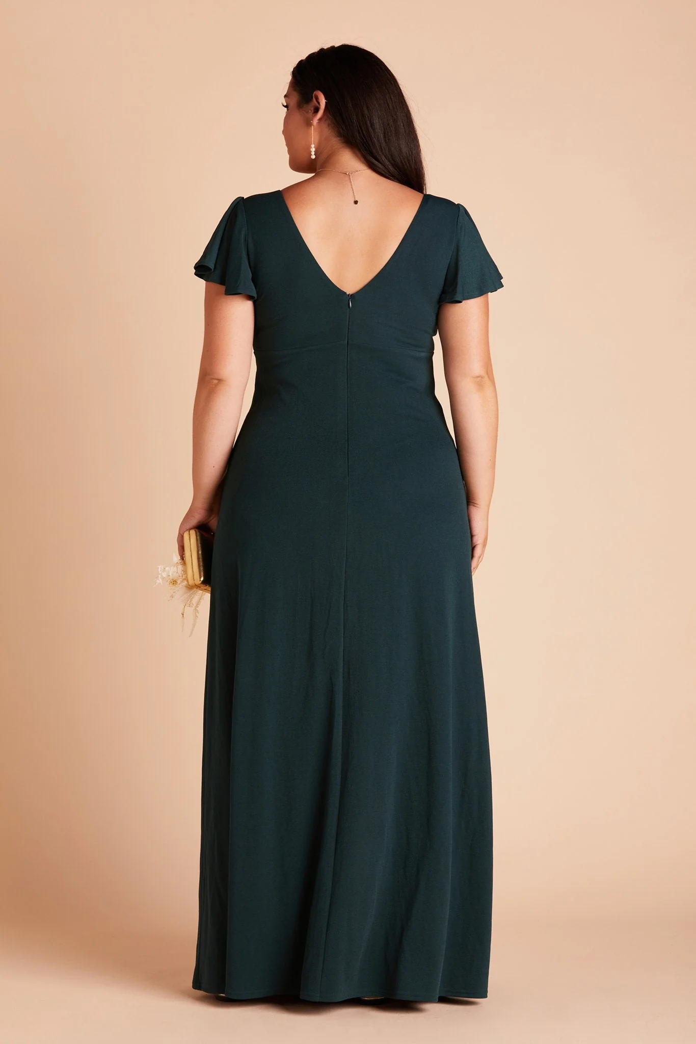 Hannah Crepe Dress - Emerald - Image 13