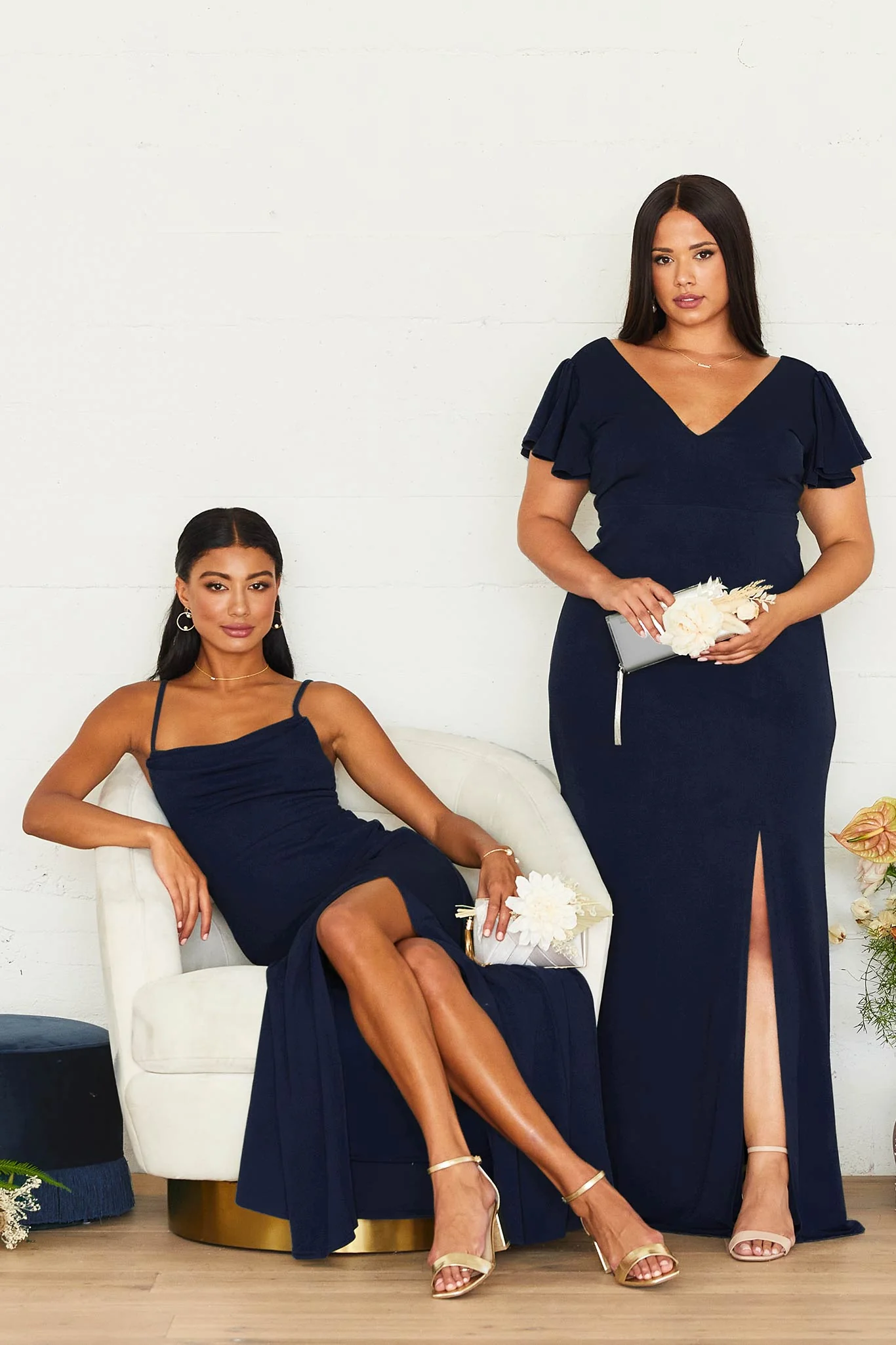 Hannah Crepe Dress - Navy - Image 8