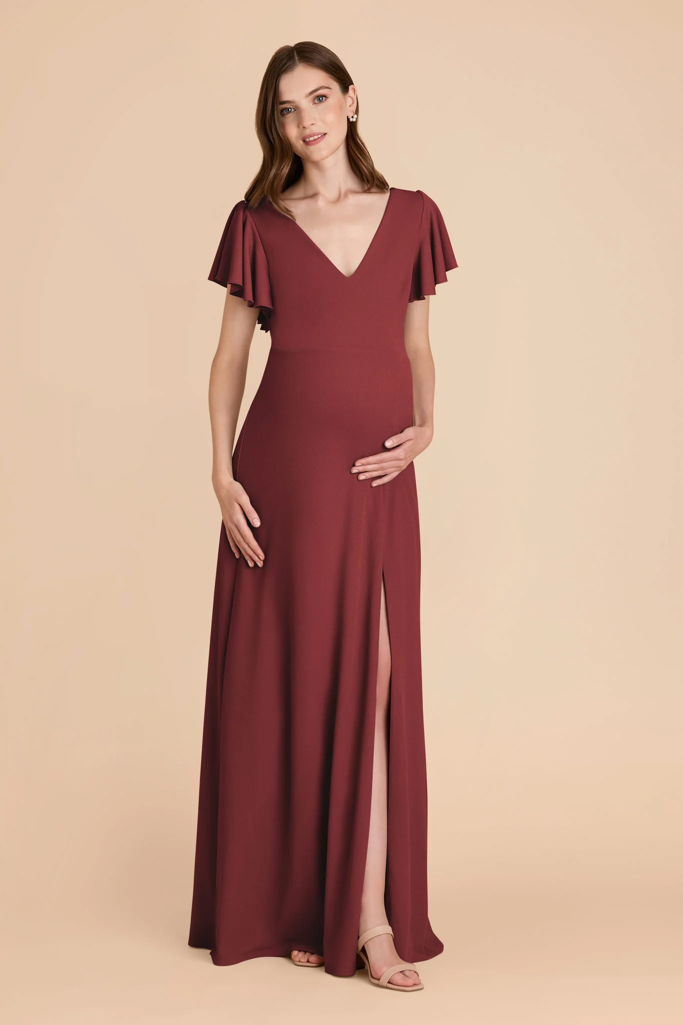 Hannah Crepe Dress - Rosewood - Image 2