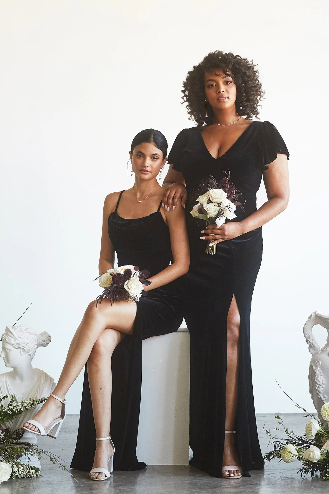 Hannah Velvet Dress - Black - Image 2