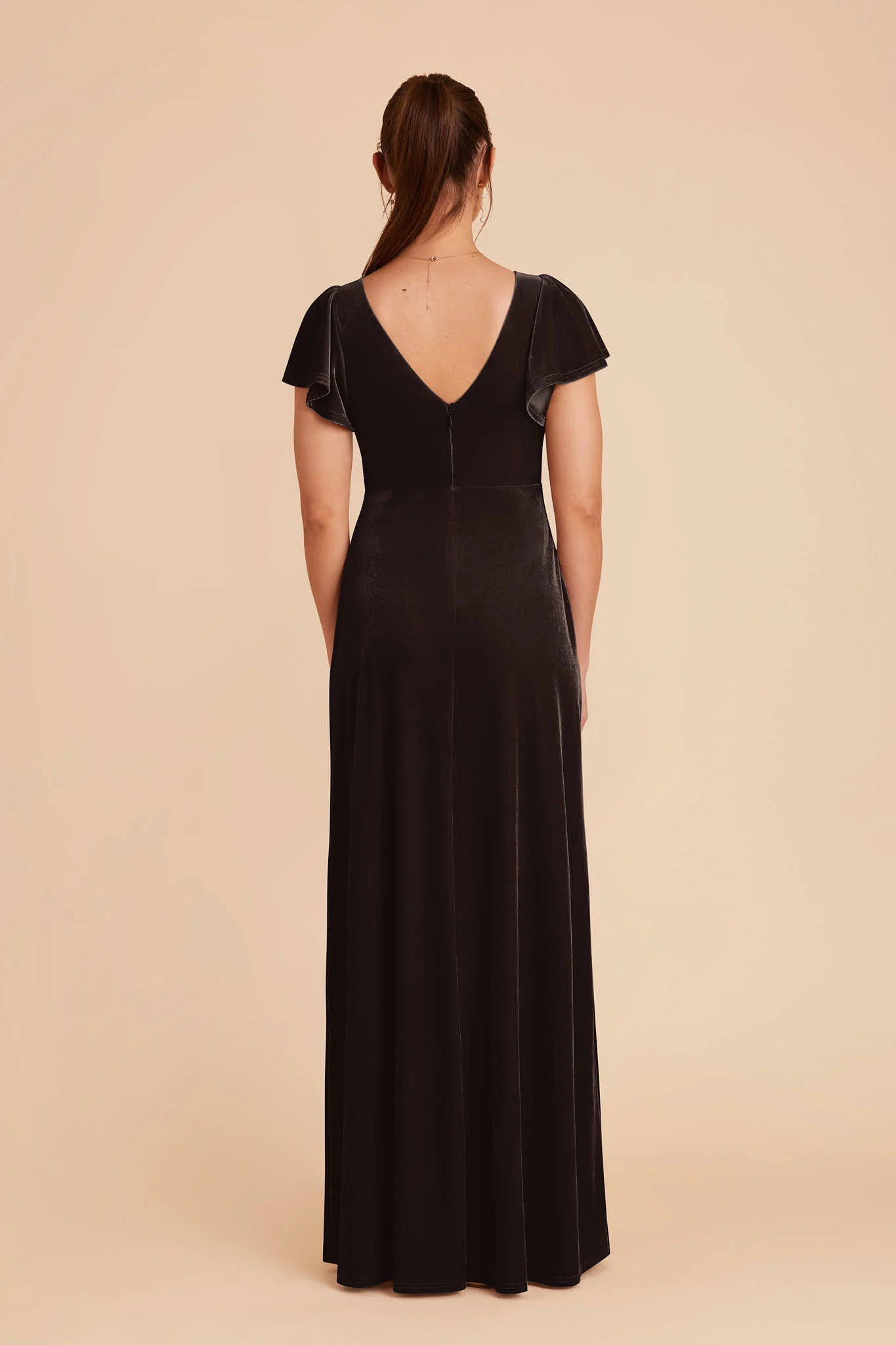Hannah Velvet Dress - Espresso - Image 7