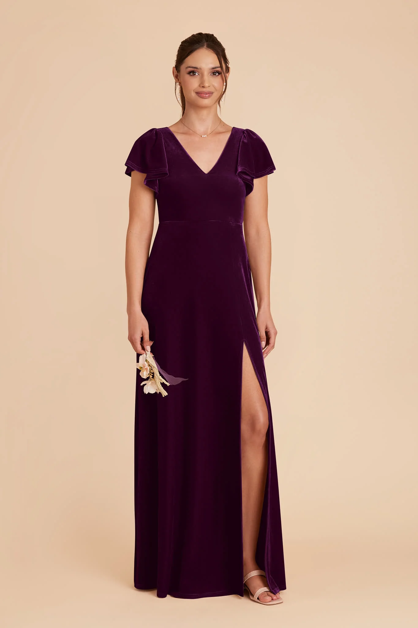 Hannah Velvet Dress - Fig