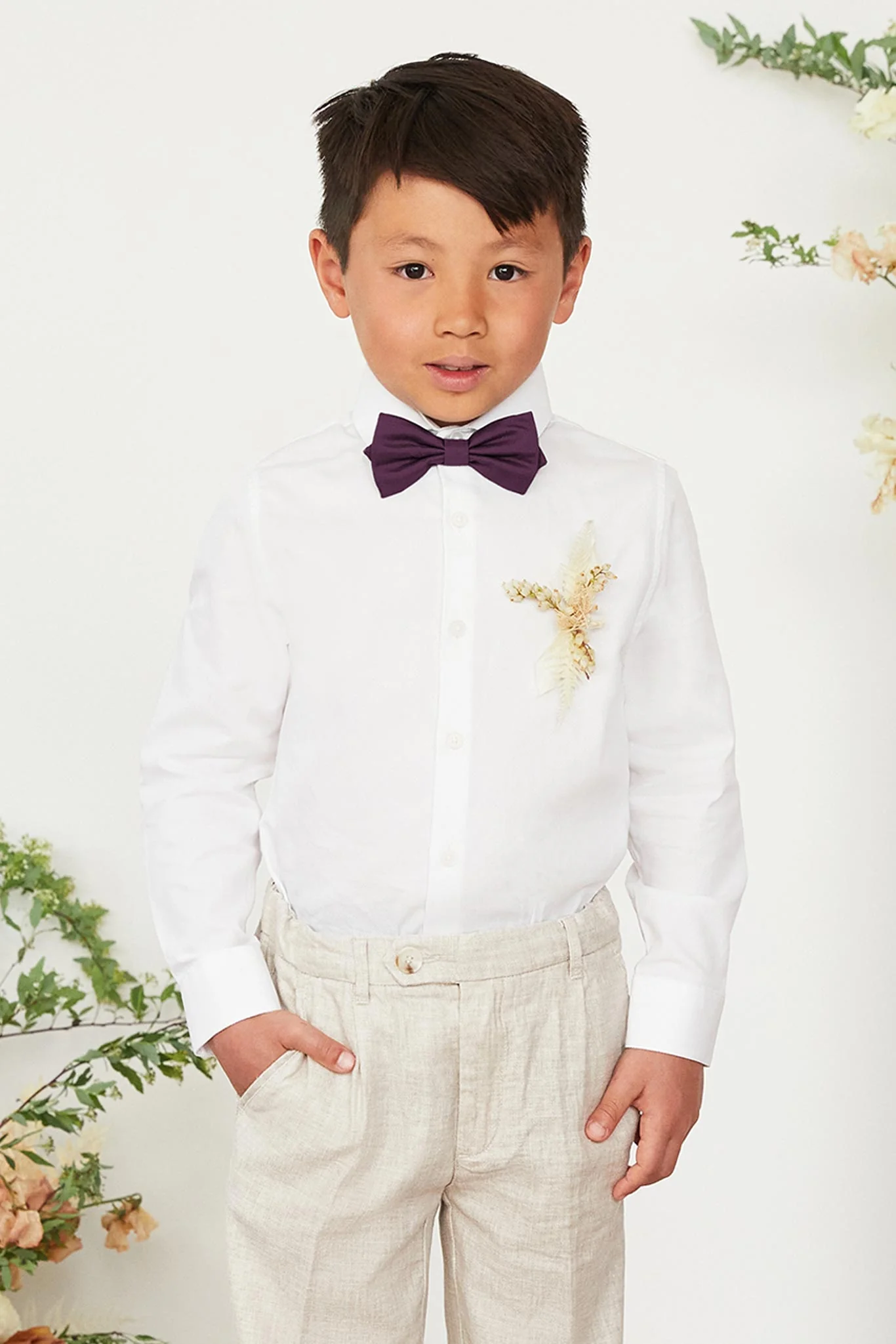 Harry Kids Bow Tie - Plum - Image 2