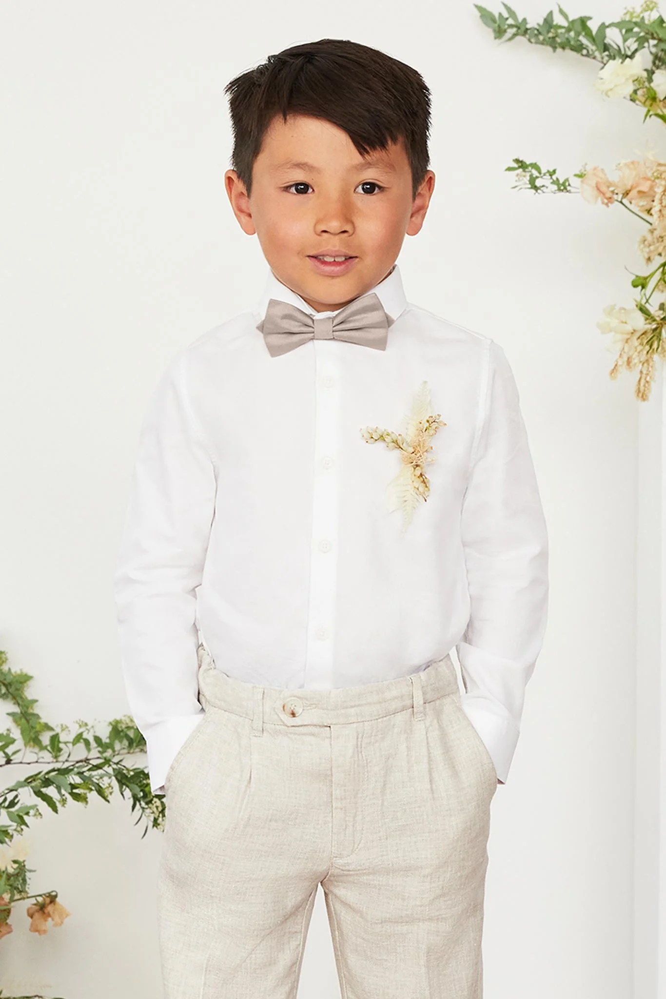 Harry Kids Bow Tie - Taupe - Image 2