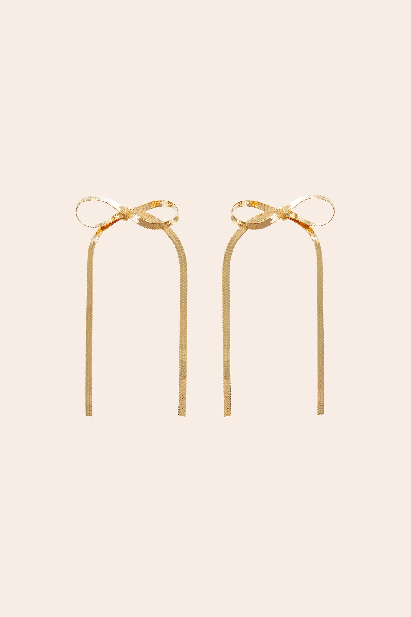 Herringbone Bow Earrings